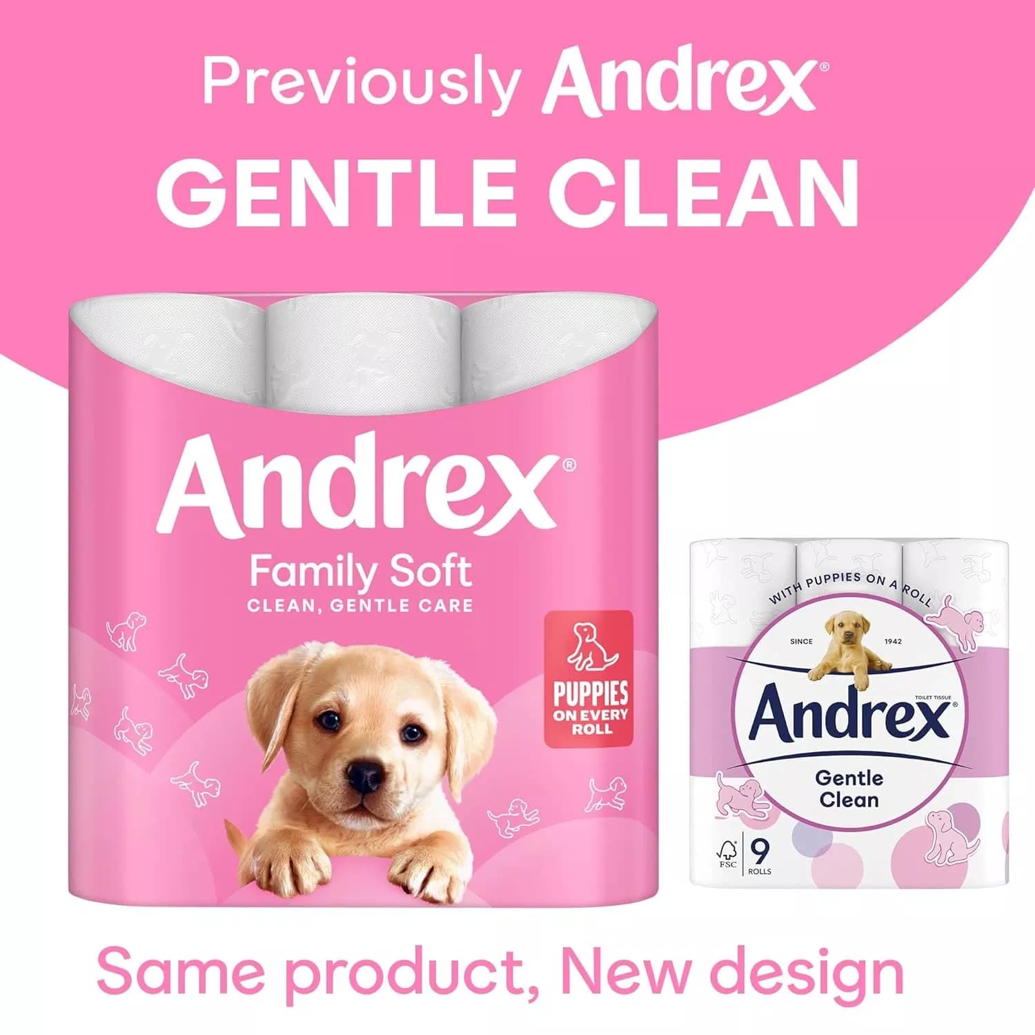 Andrex Gentle Soft Clean 9 Toilet Rolls