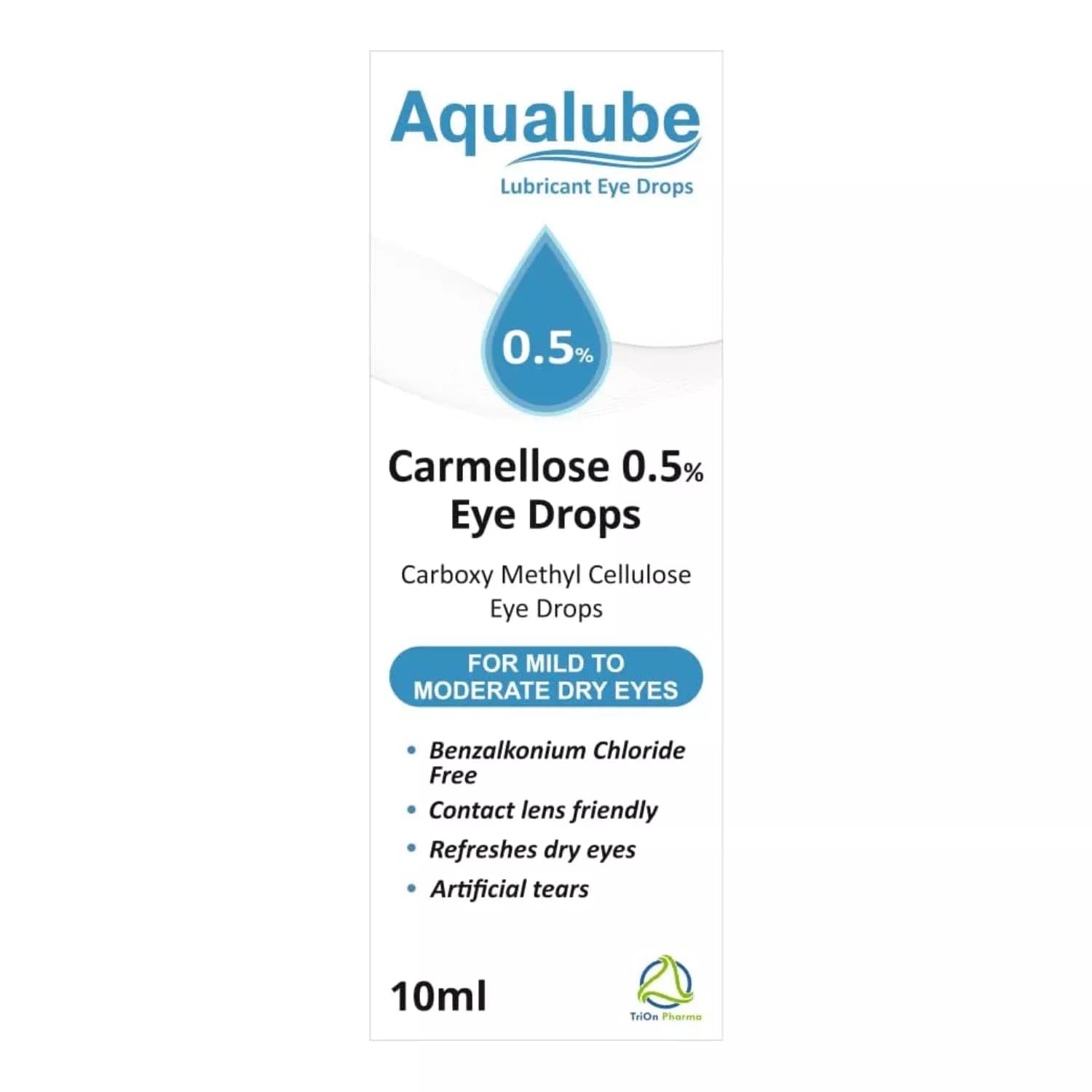 Aqualube Carmellose 0.5% Lubricant Eye Drops 10ml