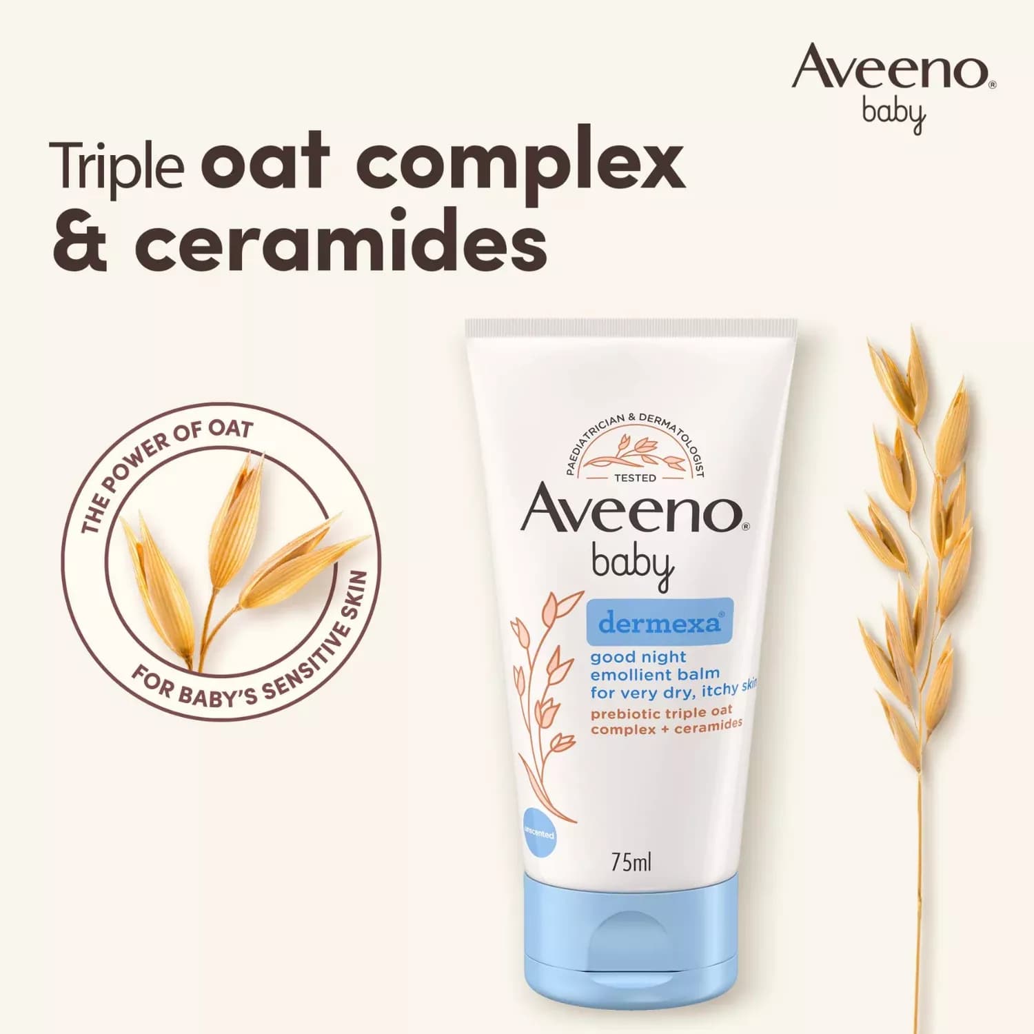 Aveeno Baby Dermexa Good Night Emollient Balm 75ml