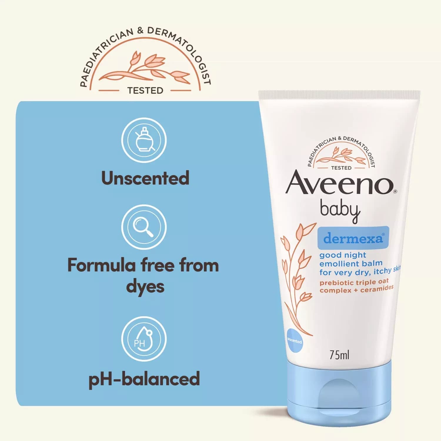 Aveeno Baby Dermexa Good Night Emollient Balm 75ml
