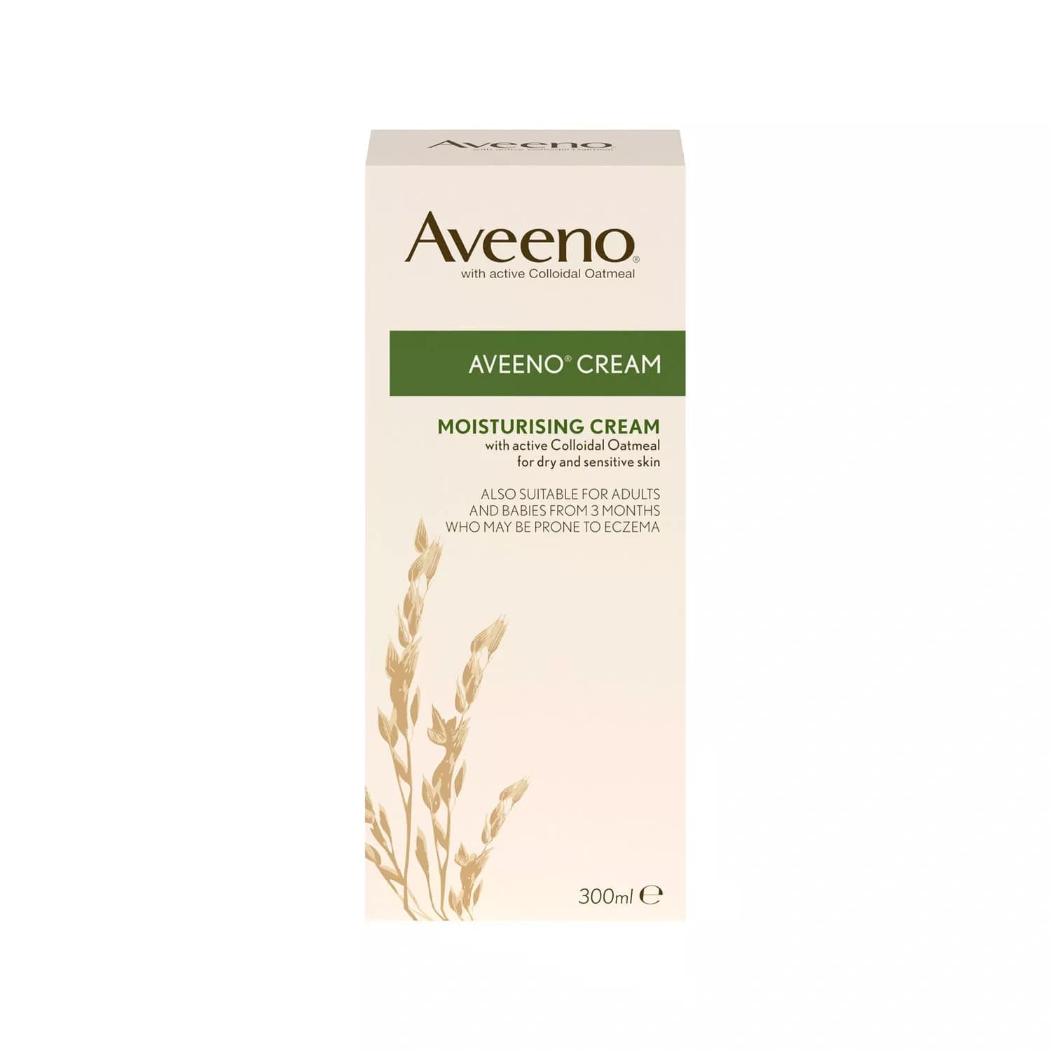 Aveeno Cream Actively Moisturises Dry & Sensitive Skin 300ml