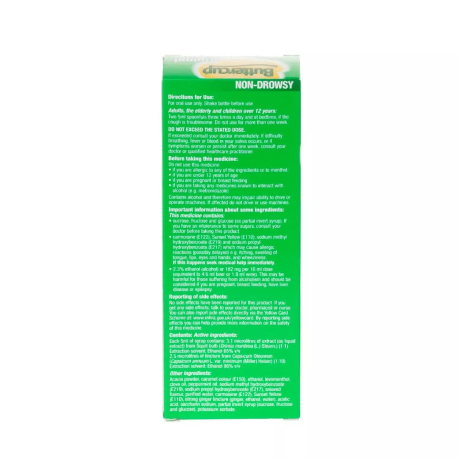 Buttercup Cough Mixture Syrup Original 150ml