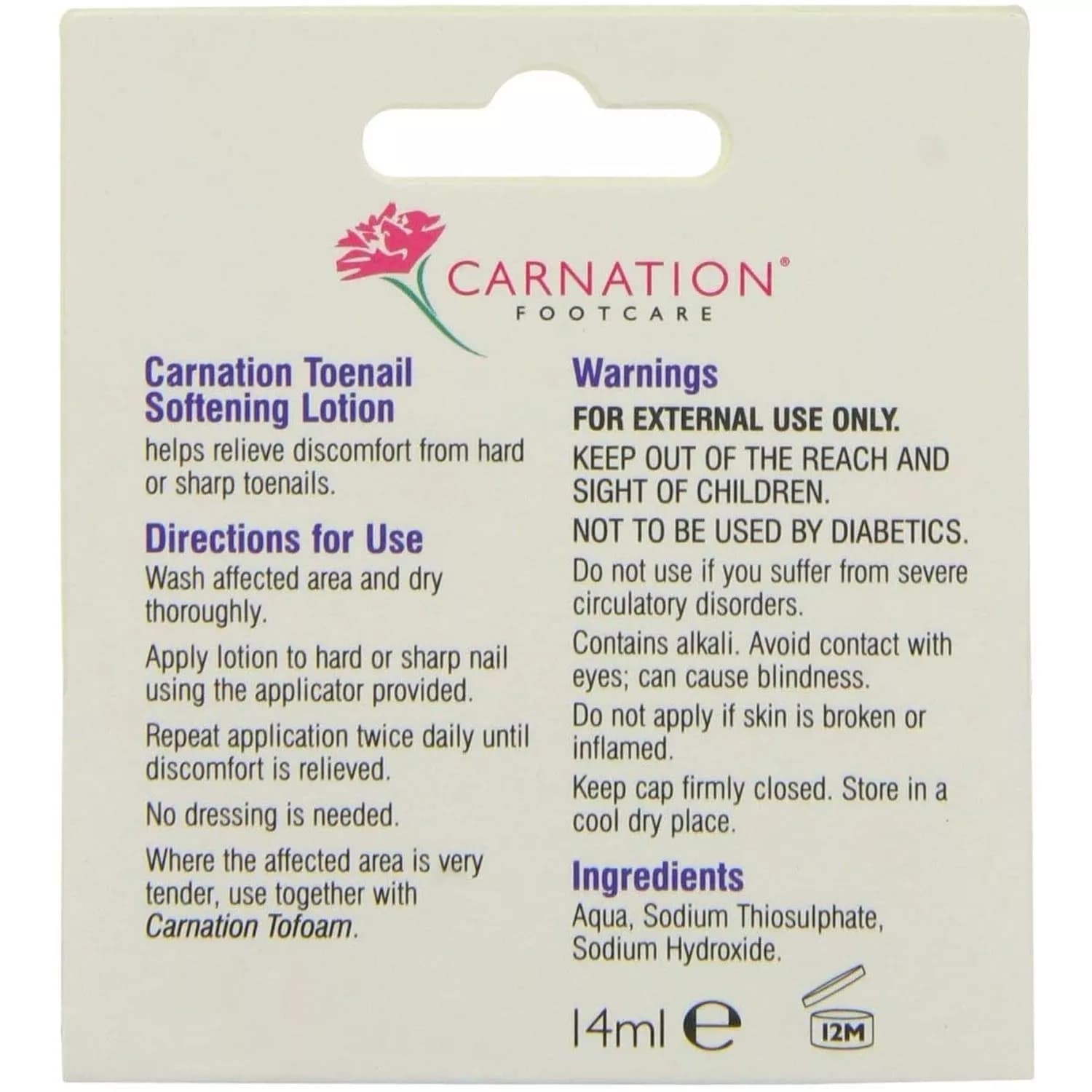 Carnation Toenail Softening Lotion, 14ml