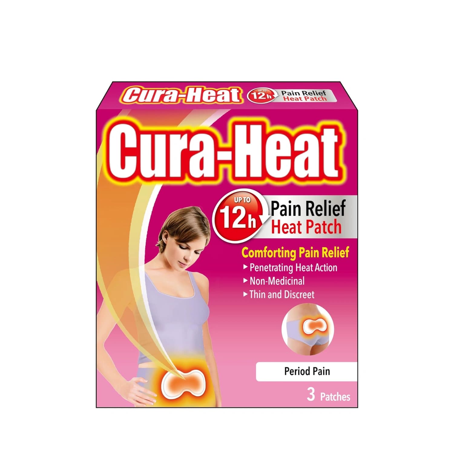Cura-Heat Period Pain Relief 3 Patches - Pack of 6