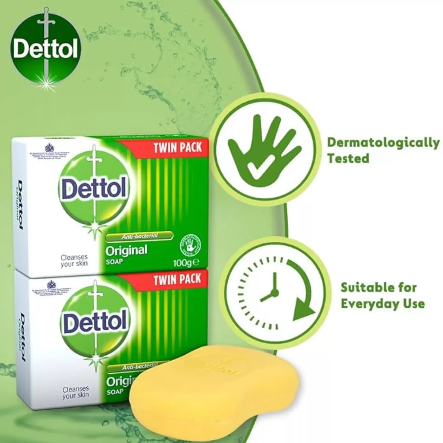 12x Dettol Original Antibacterial Soap Bar (2x100g)