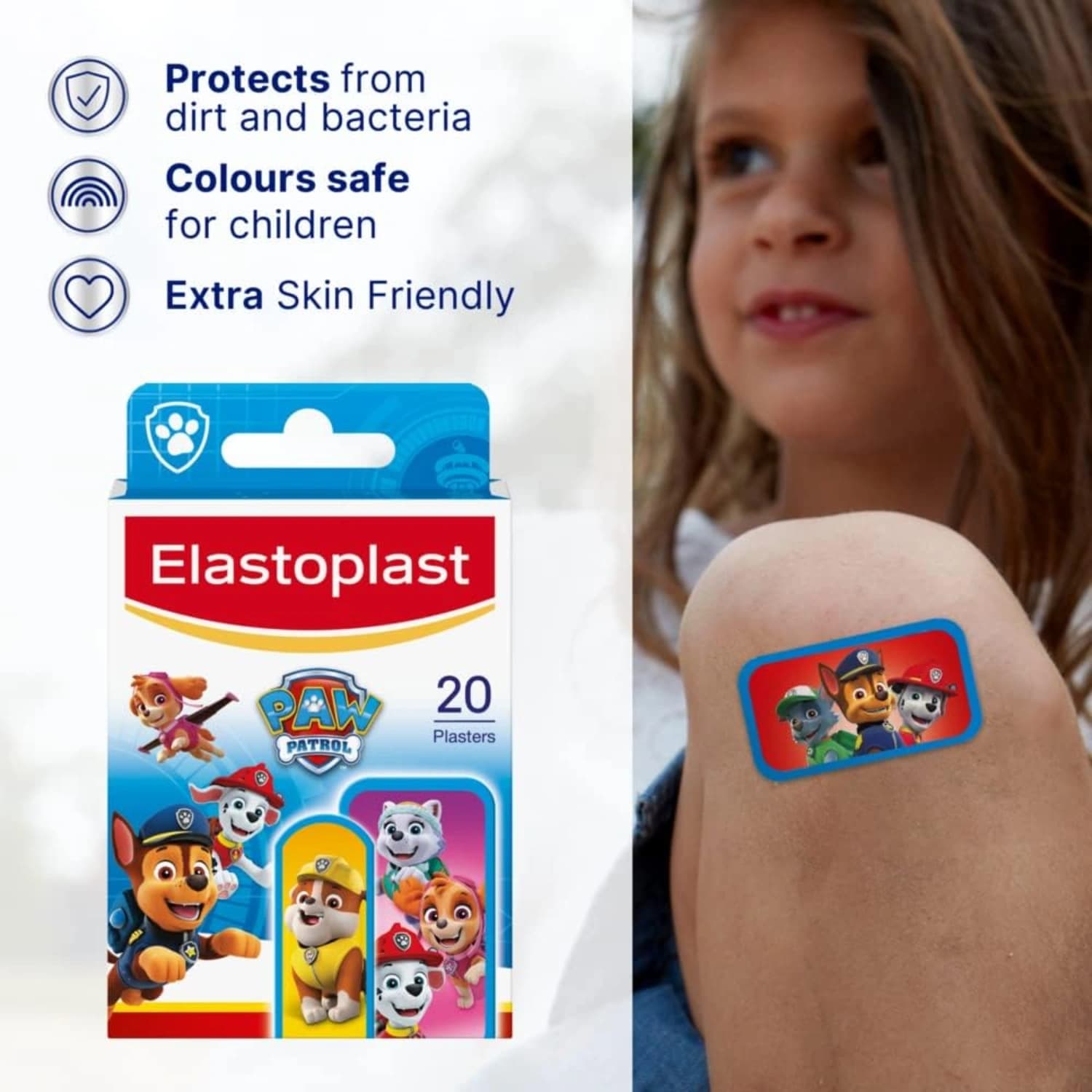 Elastoplast Kids Paw Patrol Plasters, Assorted 20 Pack