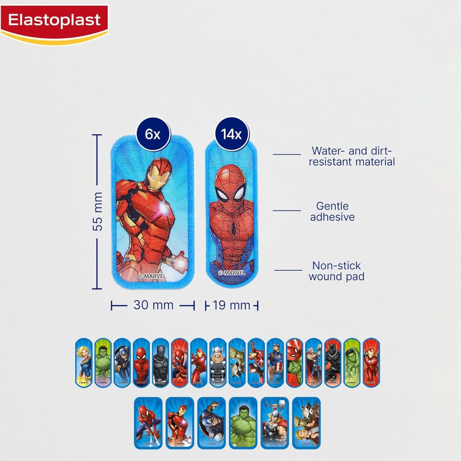 Elastoplast Marvel Avengers Painless Kids 20 Plasters