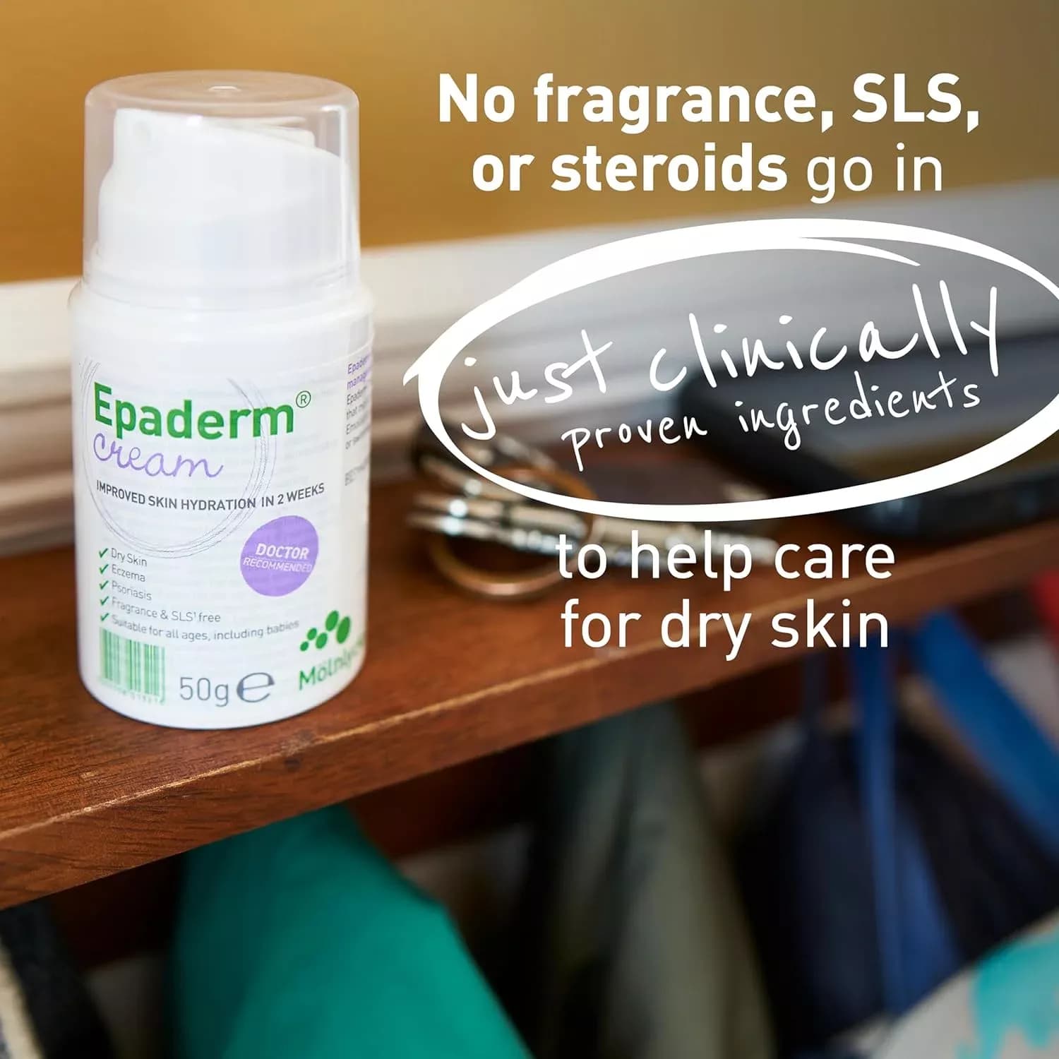 Epaderm Cream for improve skin Hydration 50g
