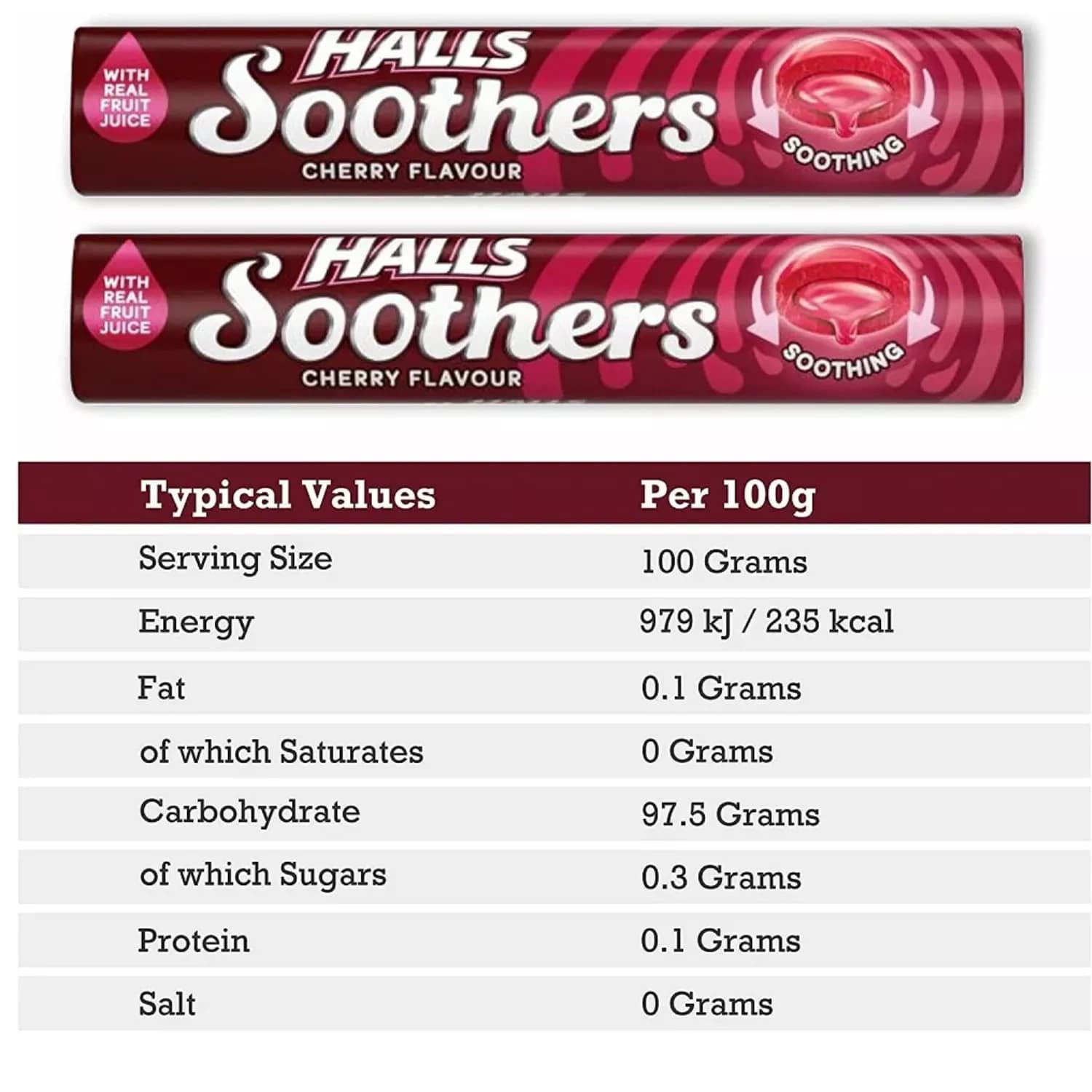 Halls Soothers Cherry Flavour 45g