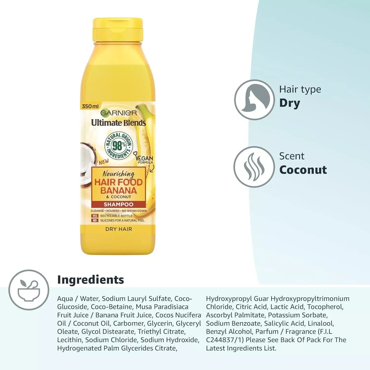 Garnier Ultimate Blends Nourishing Shampoo 350ml