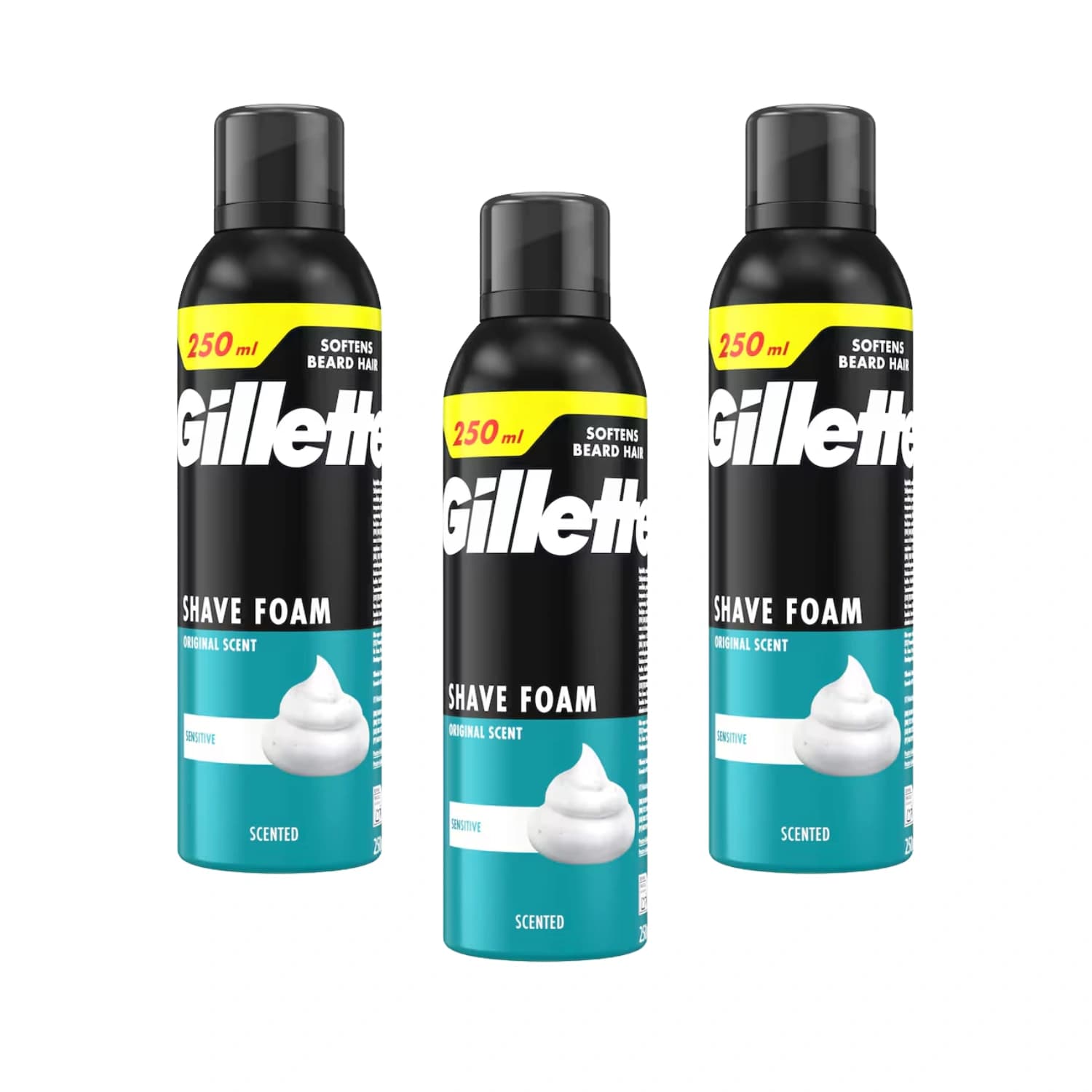 Gillette Shaving Foam Sensitive 250ml - Pack 3