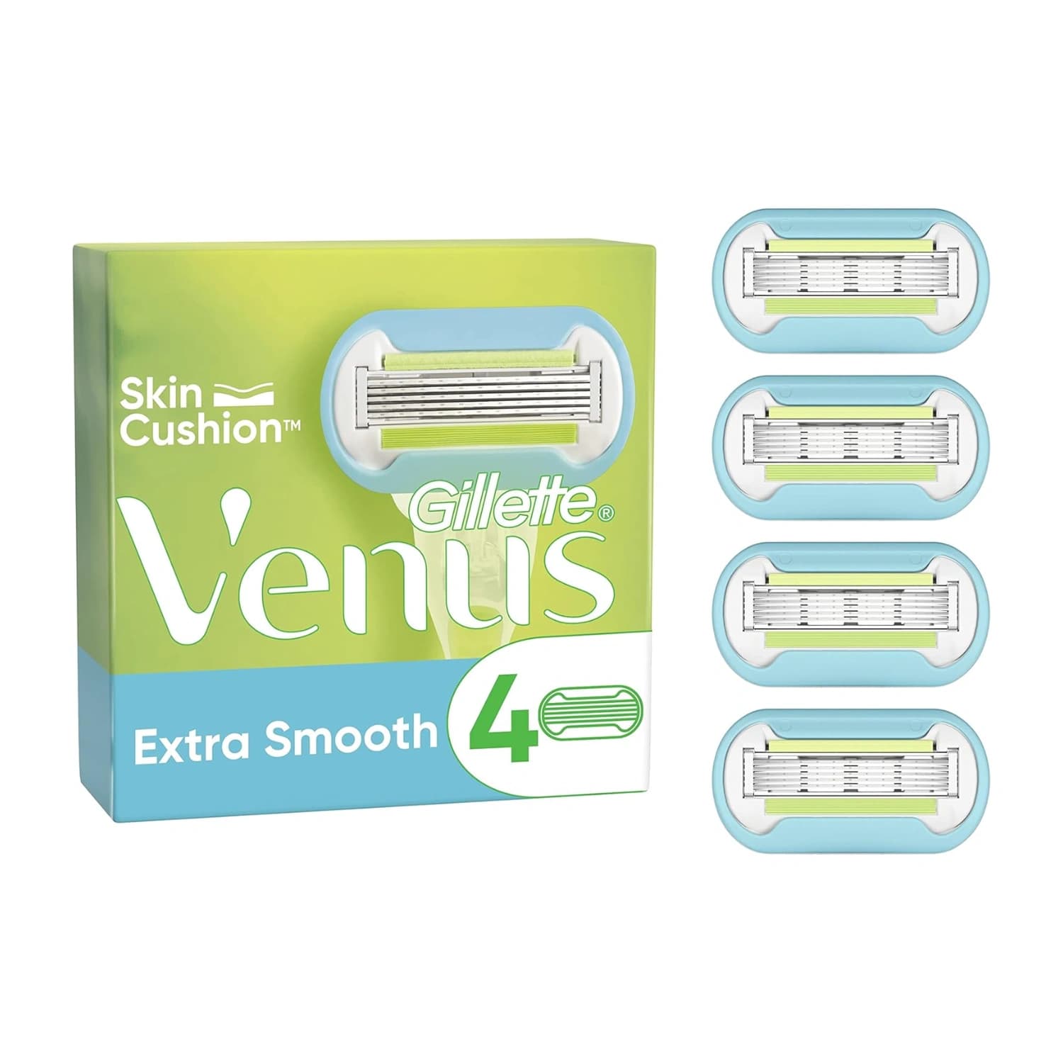 Gillette Venus Extra Smooth Razor Blades Women, 4 Razor Blade Refills