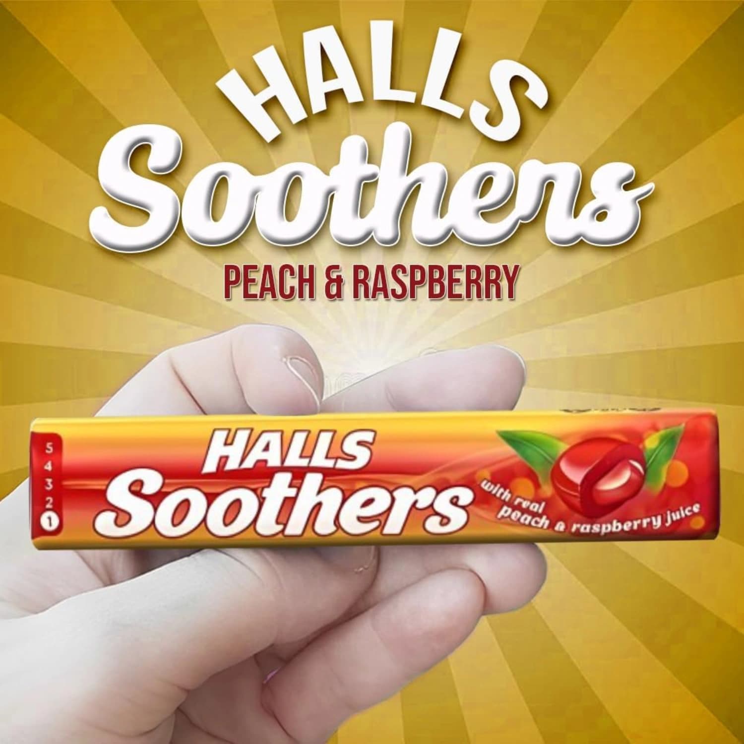 Halls Soothers Lozenges Peach & Raspberry 10