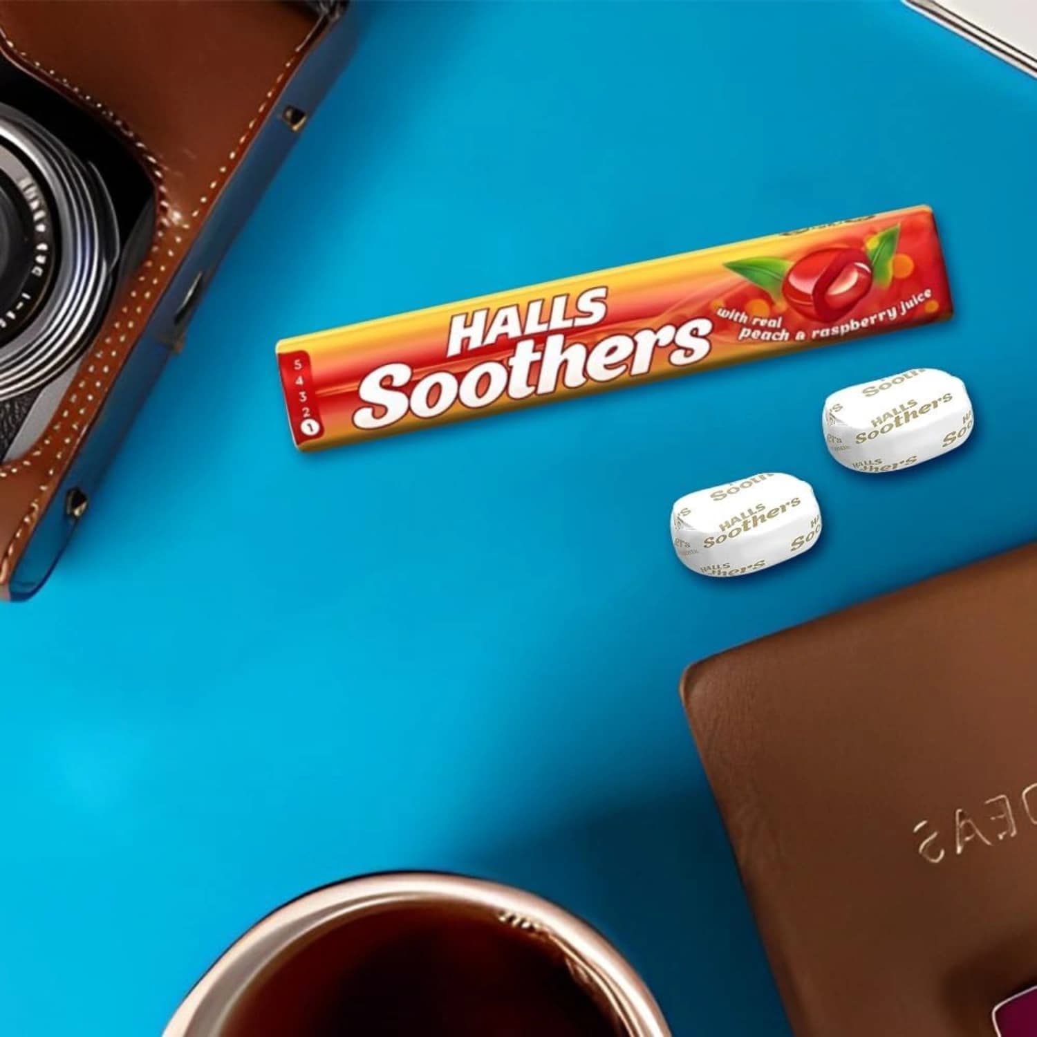 Halls Soothers Lozenges Peach & Raspberry 10