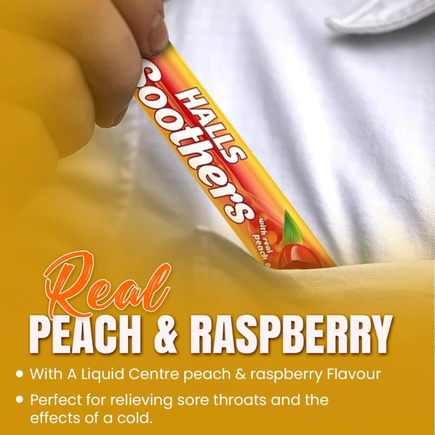 Halls Soothers Lozenges Peach & Raspberry 10