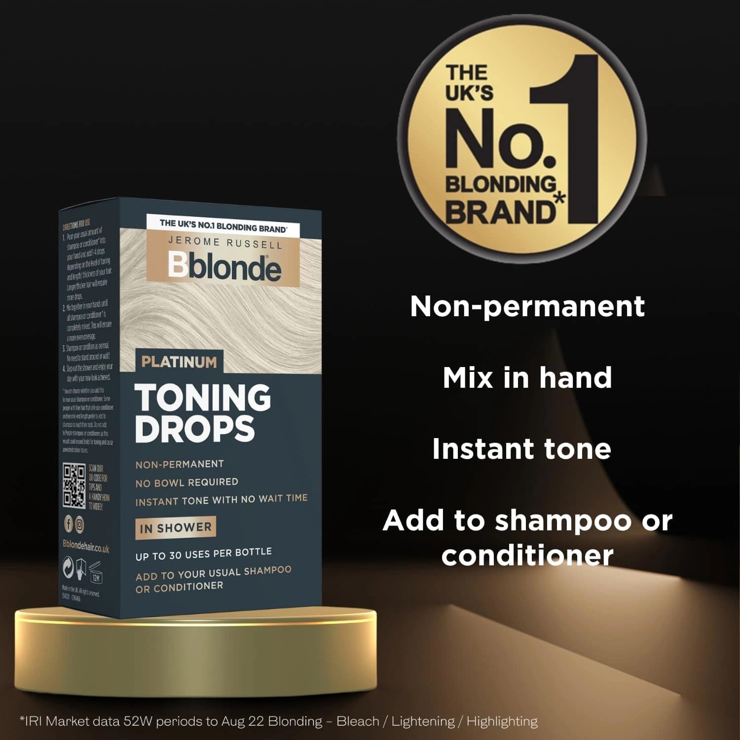 Jerome Russell Bblonde Toning Drops Platinum Blonde