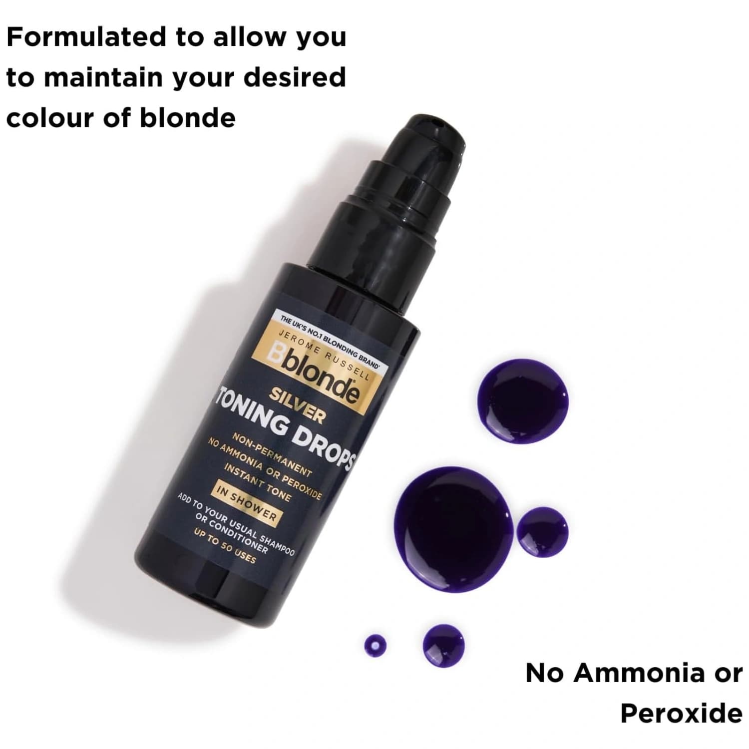 Jerome Russell Bblonde Toning Drops Platinum Blonde