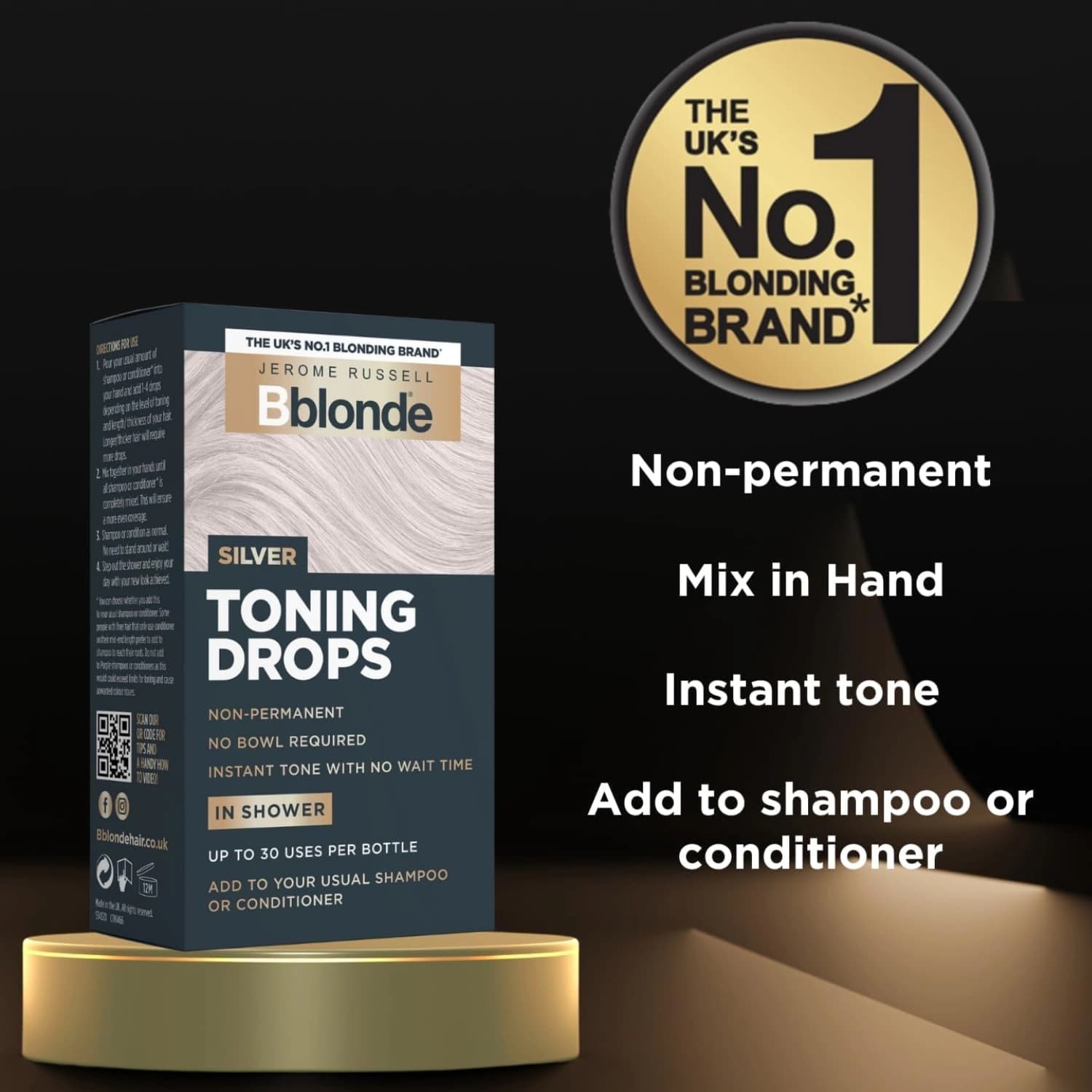 Jerome Russell Bblonde Toning Drops Silver 50ml