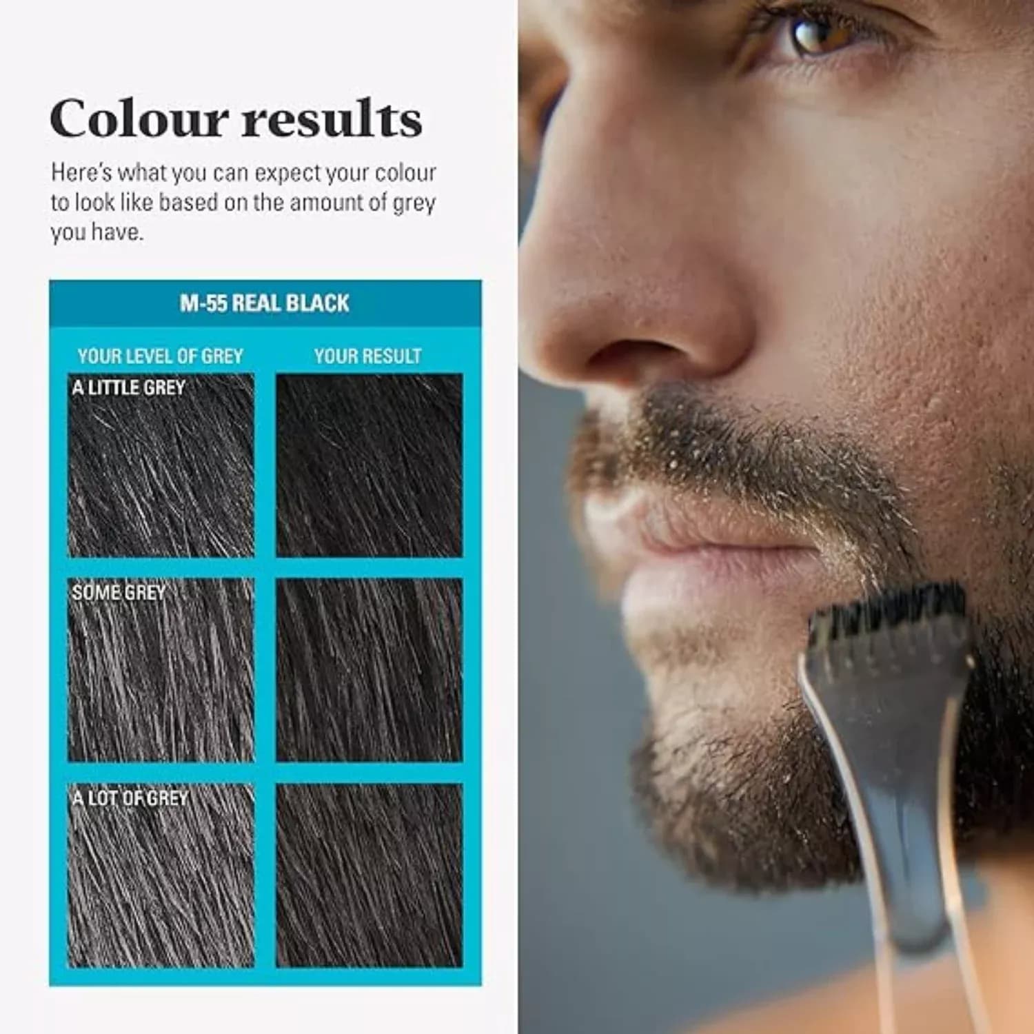 Just For Men Moustache & Beard Black Dye M-55 Real black