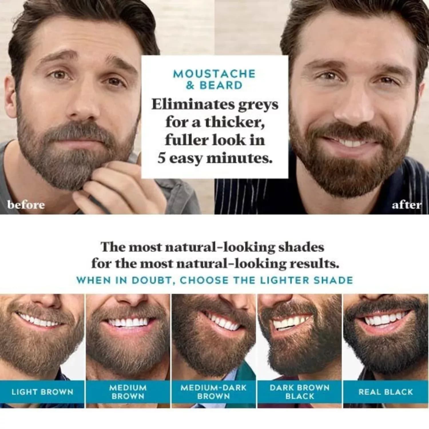 Just For Men Moustache & Beard Black Dye M-55 Real black