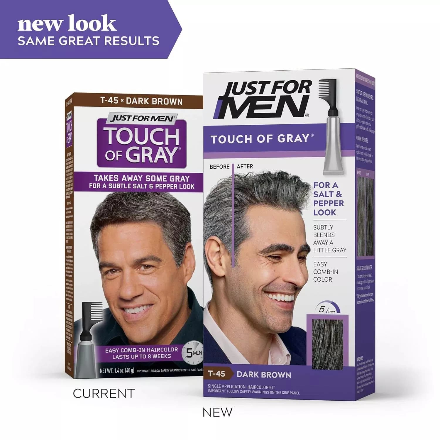 Just For Men Touch of Grey Hair Dye T-45 Dark Brown 35G