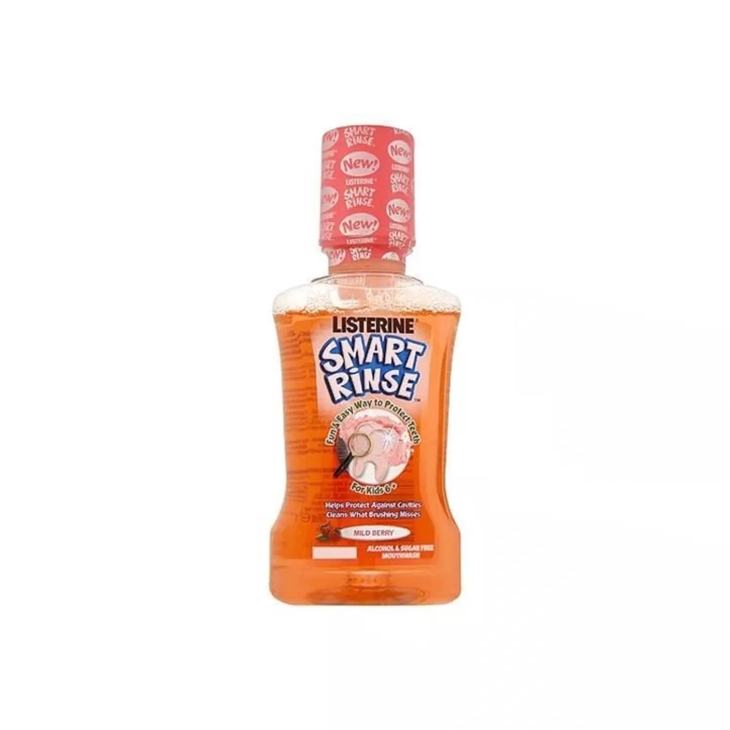 Listerine Smart Rinse Kids Mouthwash Mild Berry 250ml
