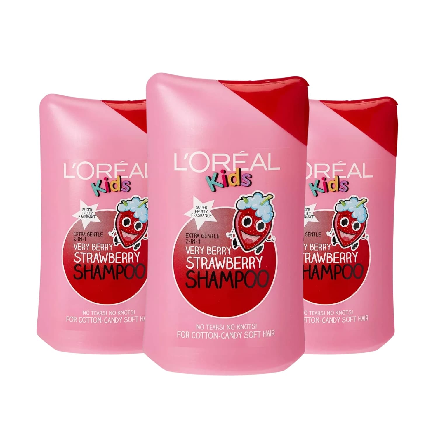 L'Oreal Kids Very Berry Strawberry Shampoo 250ml - Pack of 3