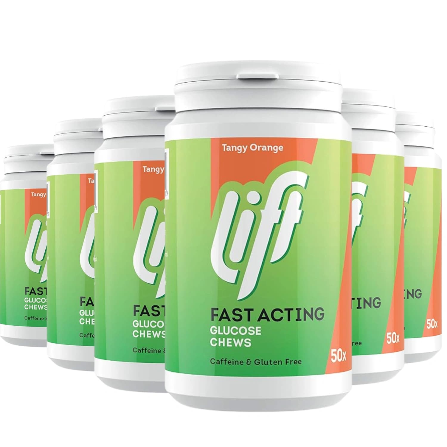Lift Fast Acting Glucose Chews Orange 50 Tablets - Pack of 6