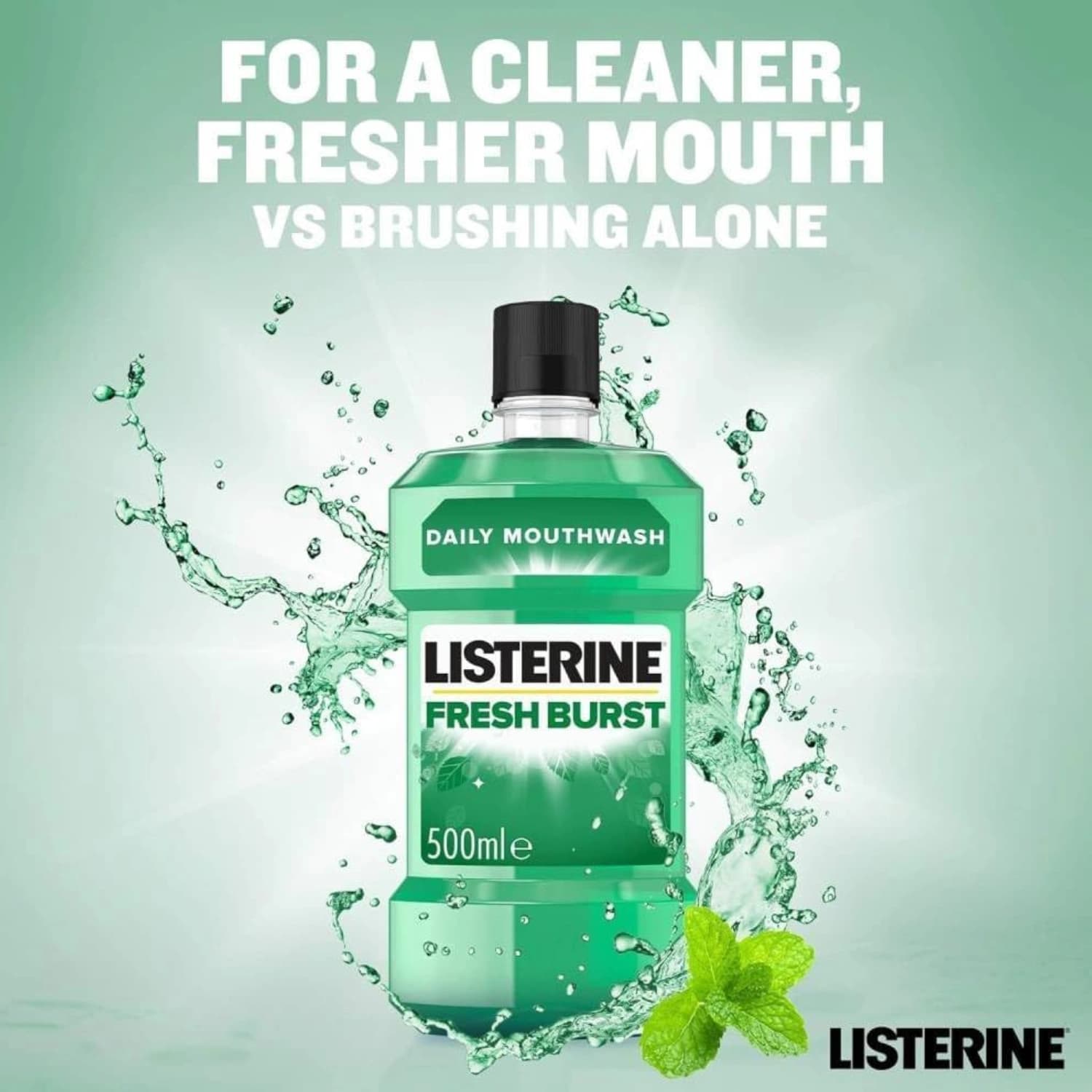 Listerine Mouthwash Fresh Burst 500ml - 4 Pack