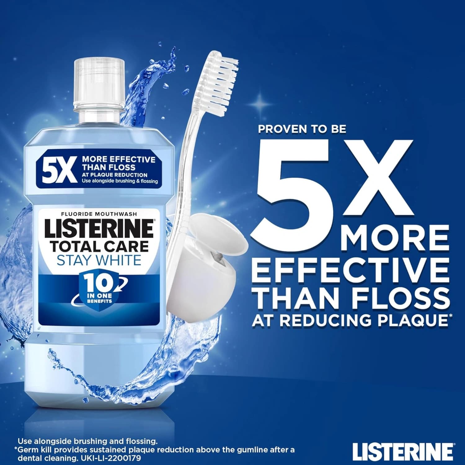 Listerine Stay White Arctic Mint Mouthwash 500ml