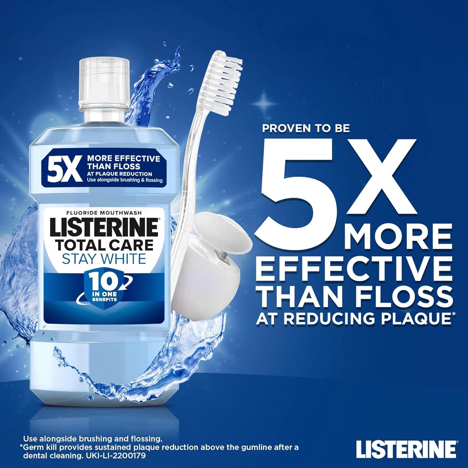 Listerine Stay White Arctic Mint Mouthwash 500ml