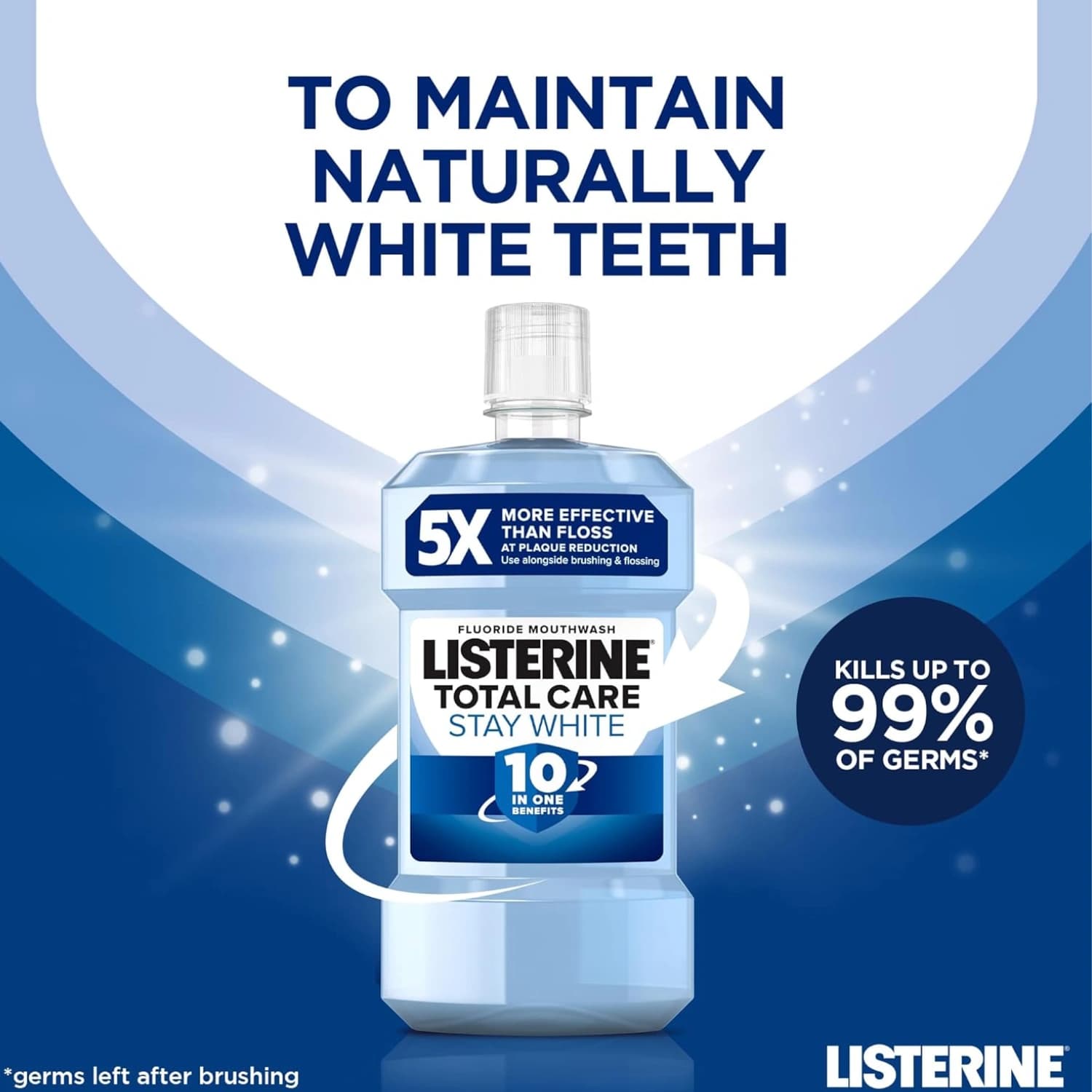 Listerine Stay White Arctic Mint Mouthwash 500ml