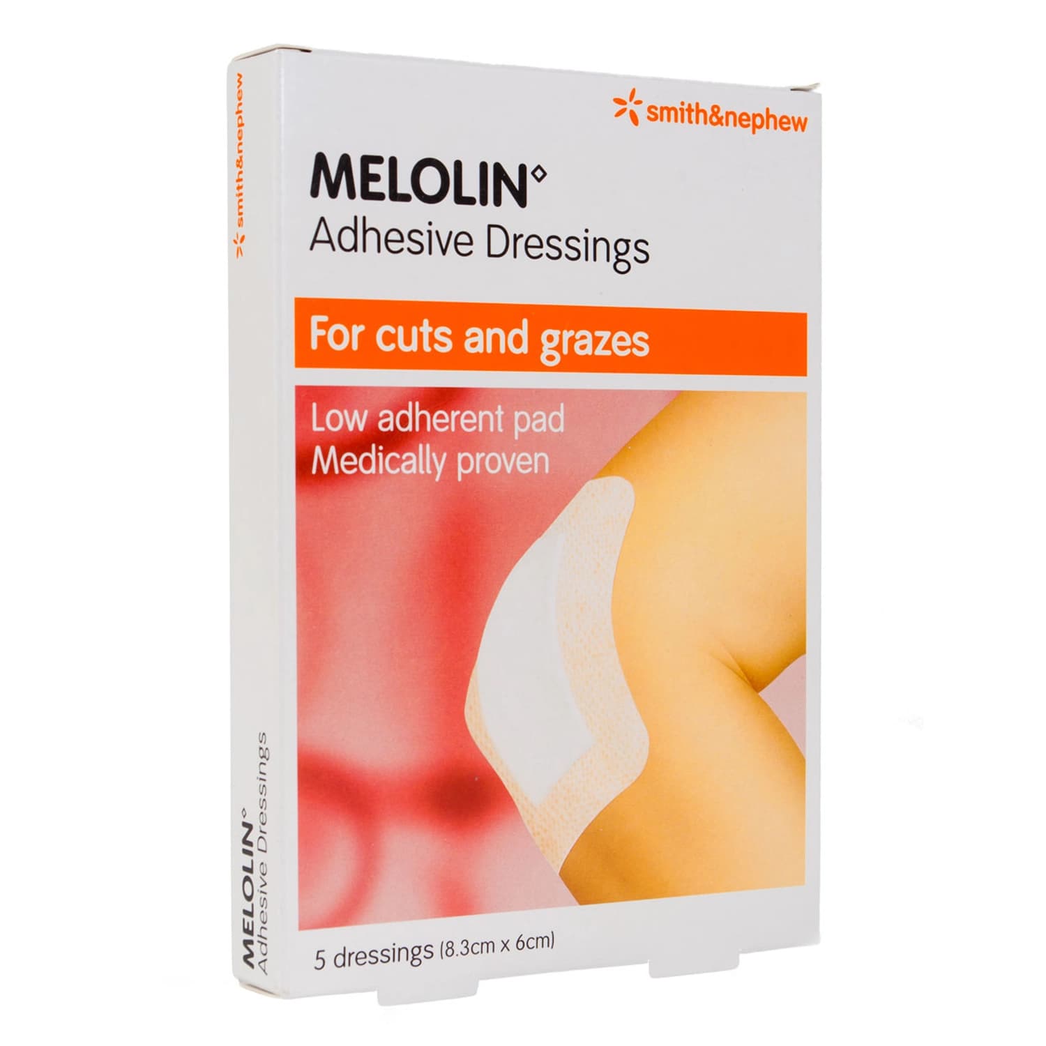 Melolin Adhesive Dressing 10cm x 8cm - 5 dressings