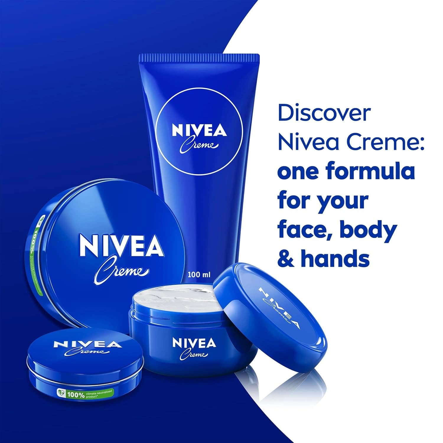 NIVEA Cream Moisturizer for Face Hands and Body 75ml
