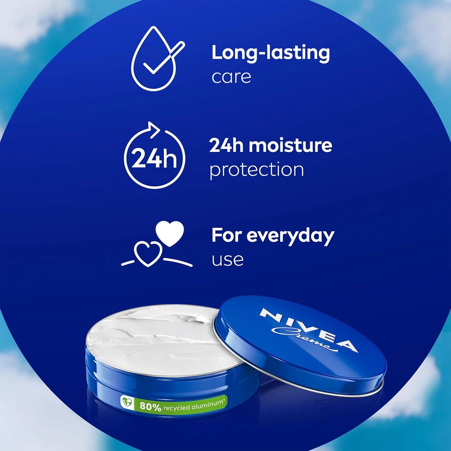 NIVEA Cream Moisturizer for Face Hands and Body 75ml