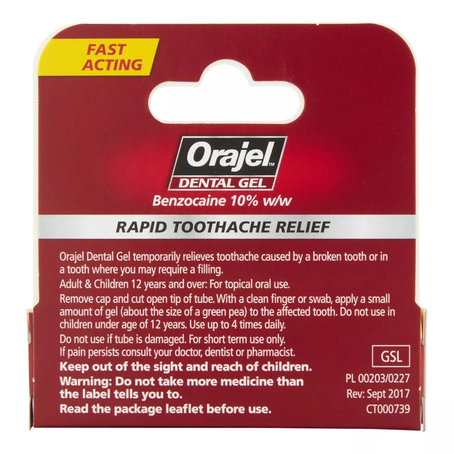 Orajel Dental Gel For Toothache 5.3g