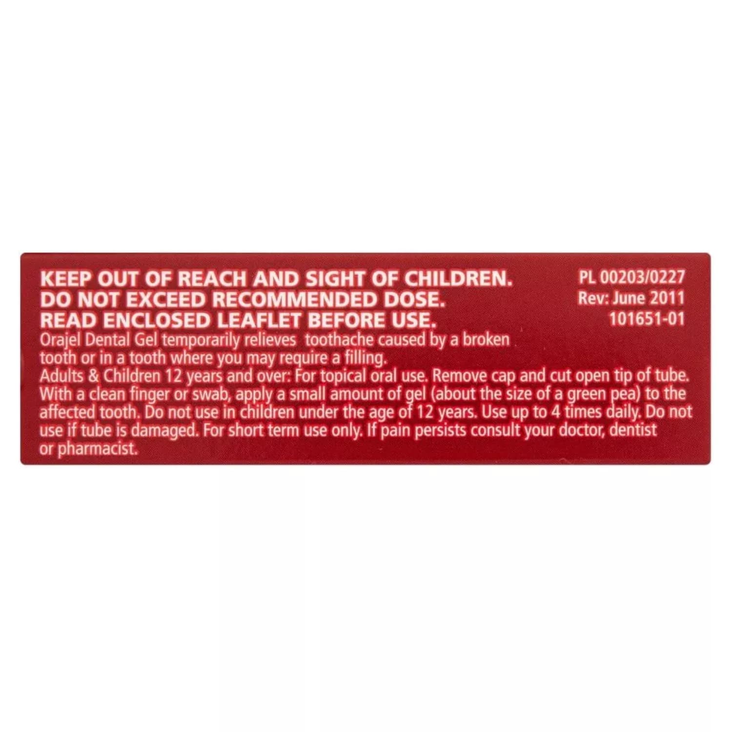 Orajel Dental Gel For Toothache 5.3g