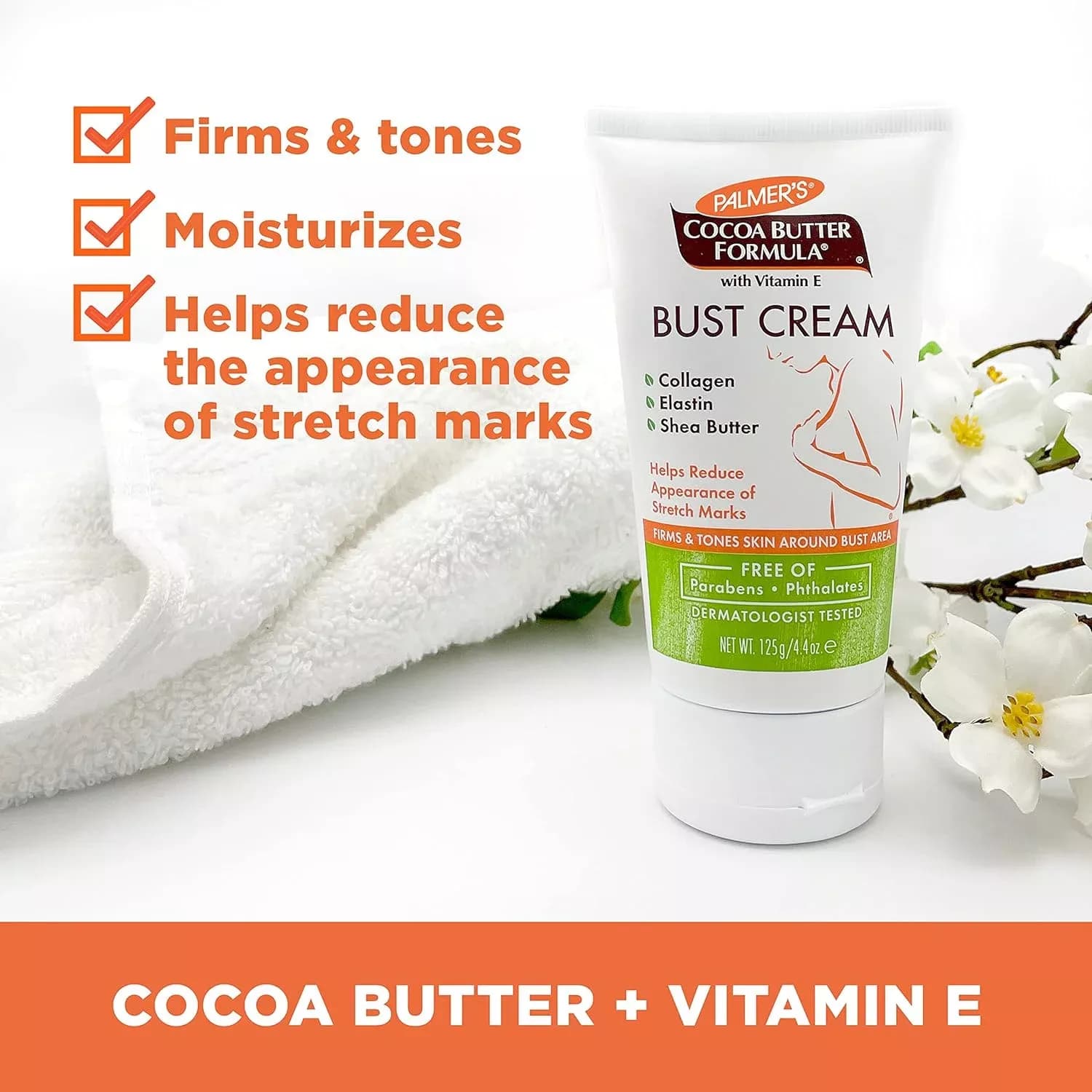 Palmers Cocoa Butter Bust Cream 125g Pack of 2