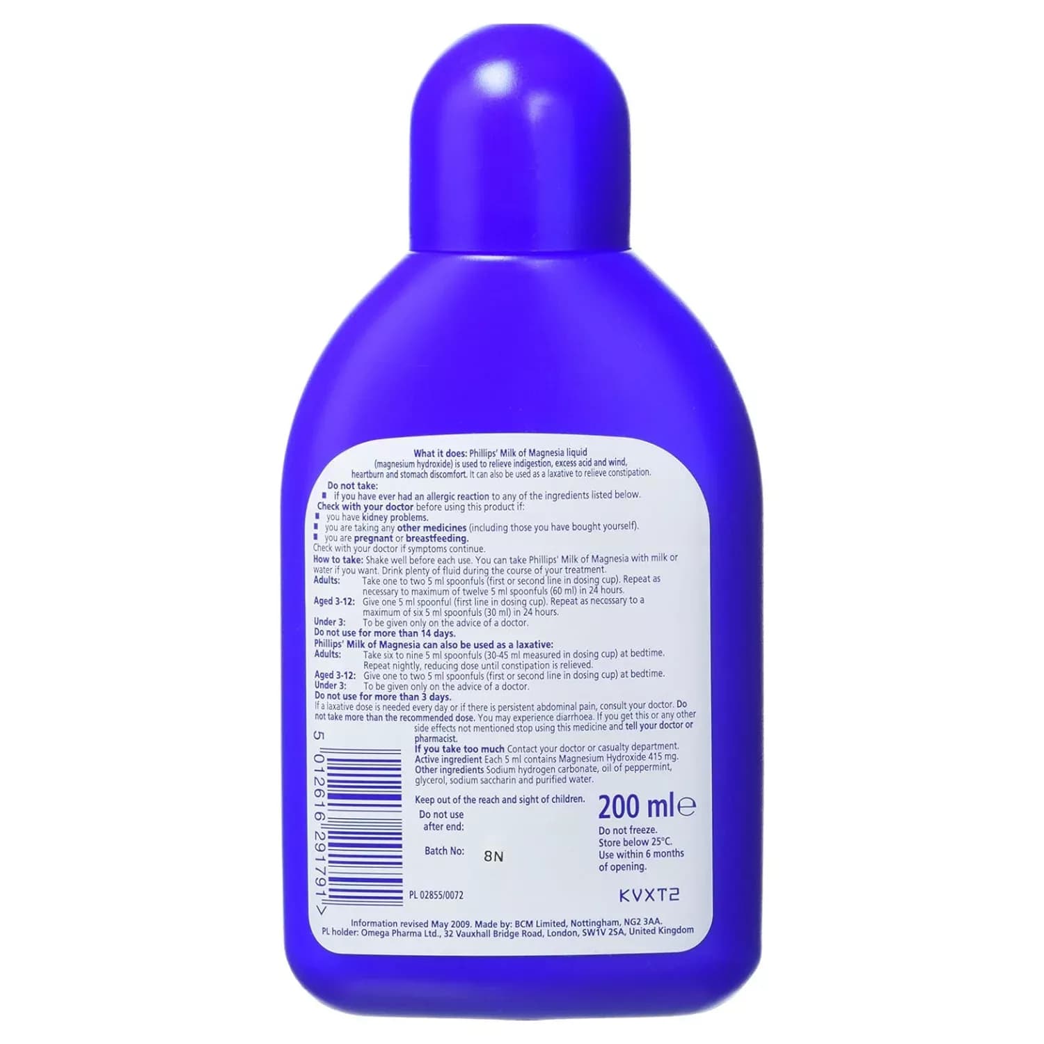 Phillips Milk of Magnesia Liquid 200ml