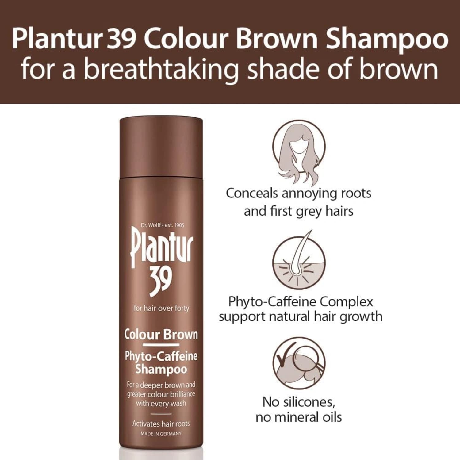 Plantur 39 Colour Brown Phyto-Caffeine Shampoo 250ml
