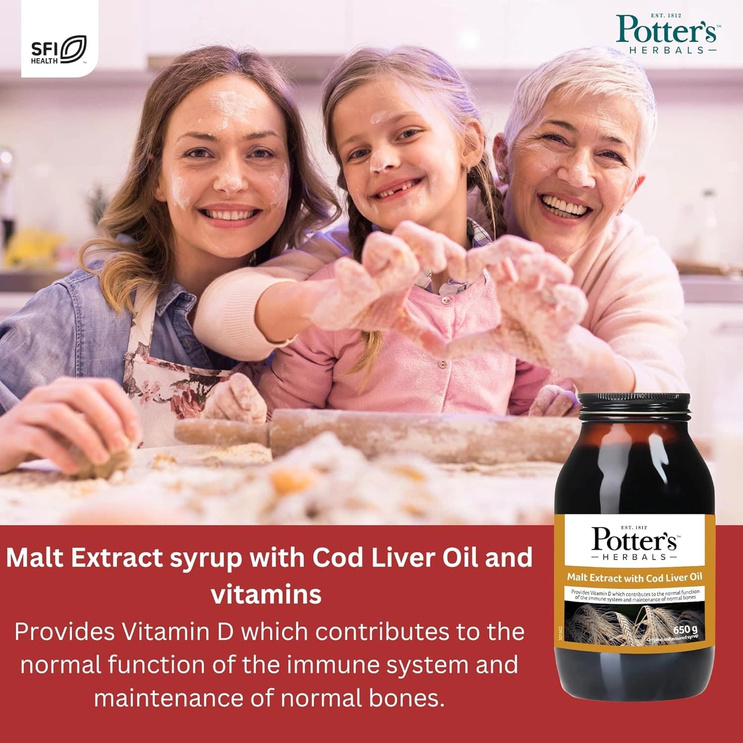 Potters Malt Extract with Cod Liver Oil 650g