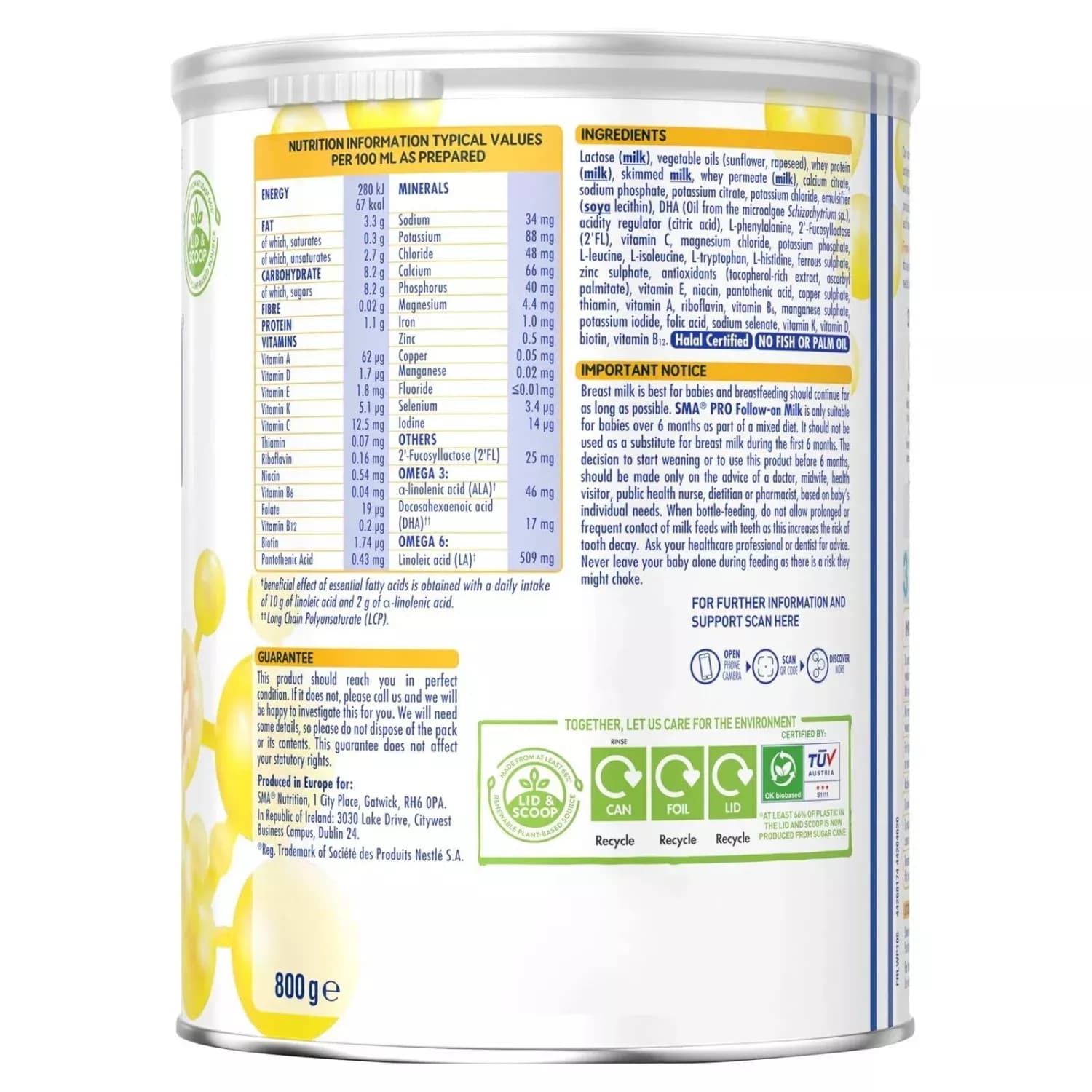 SMA Follow On Milk Powder 6 Months+ 800g