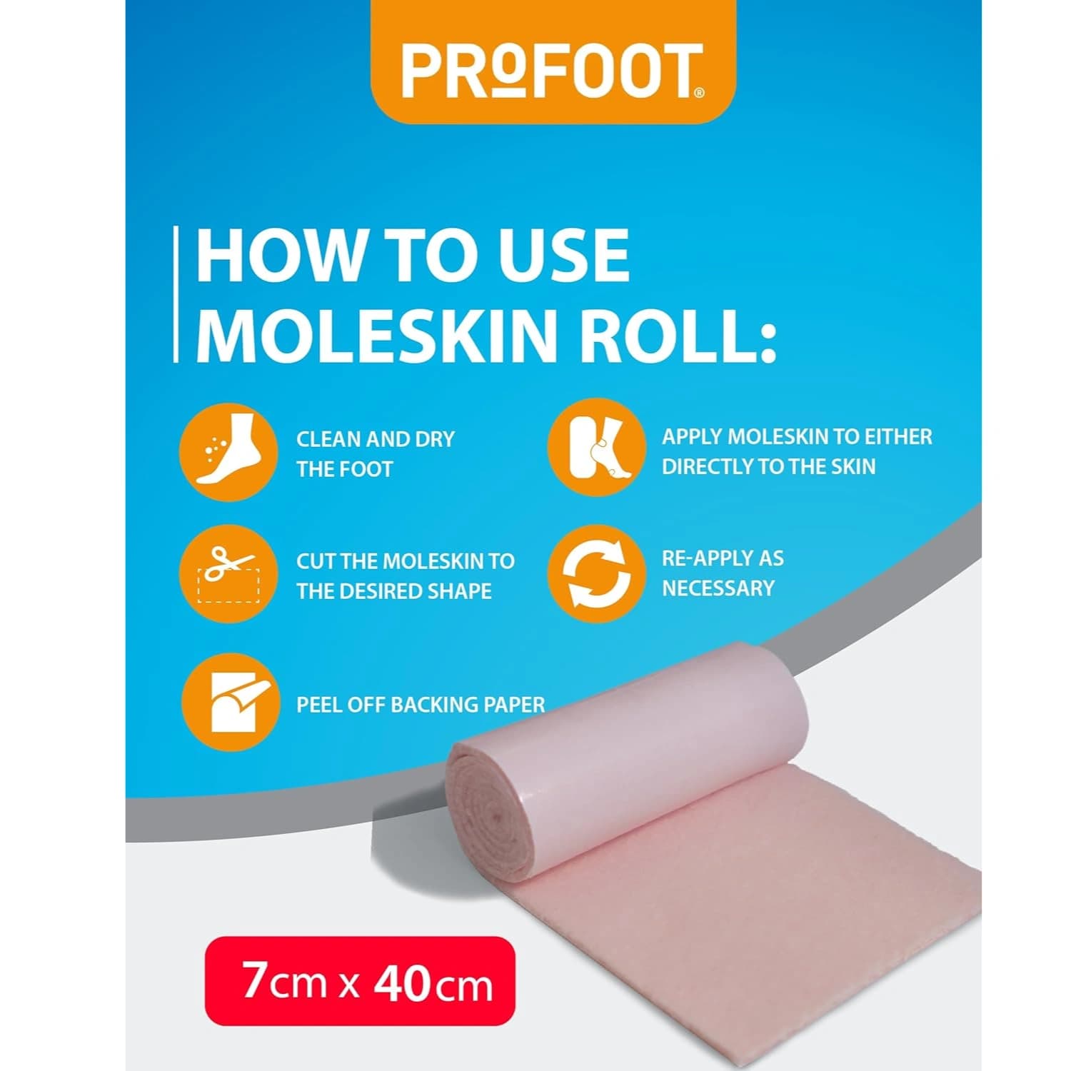 Profoot Moleskin Roll 7cmx40cm