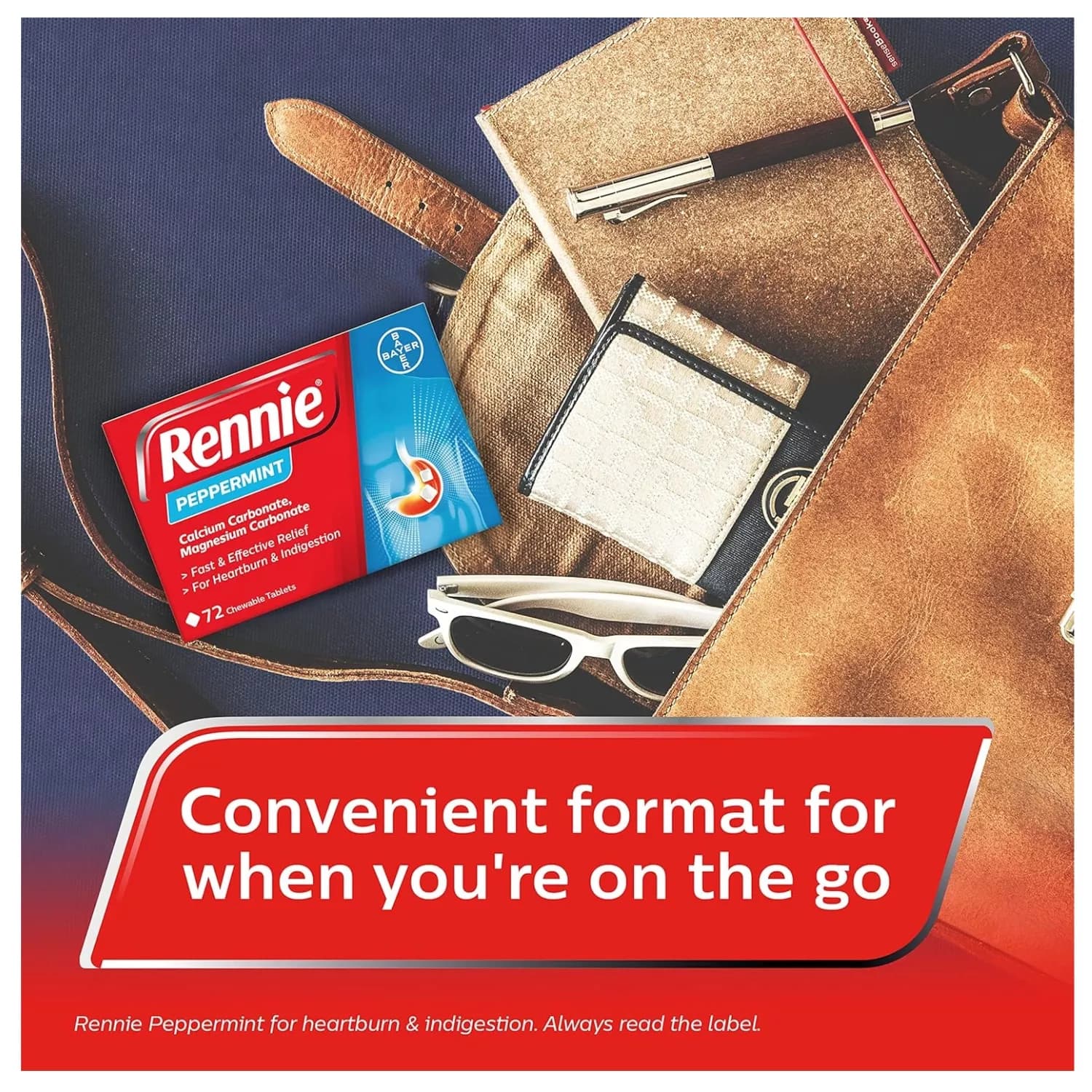 Rennie Spearmint Indigestion & Heartburn Relief 72 Tablets