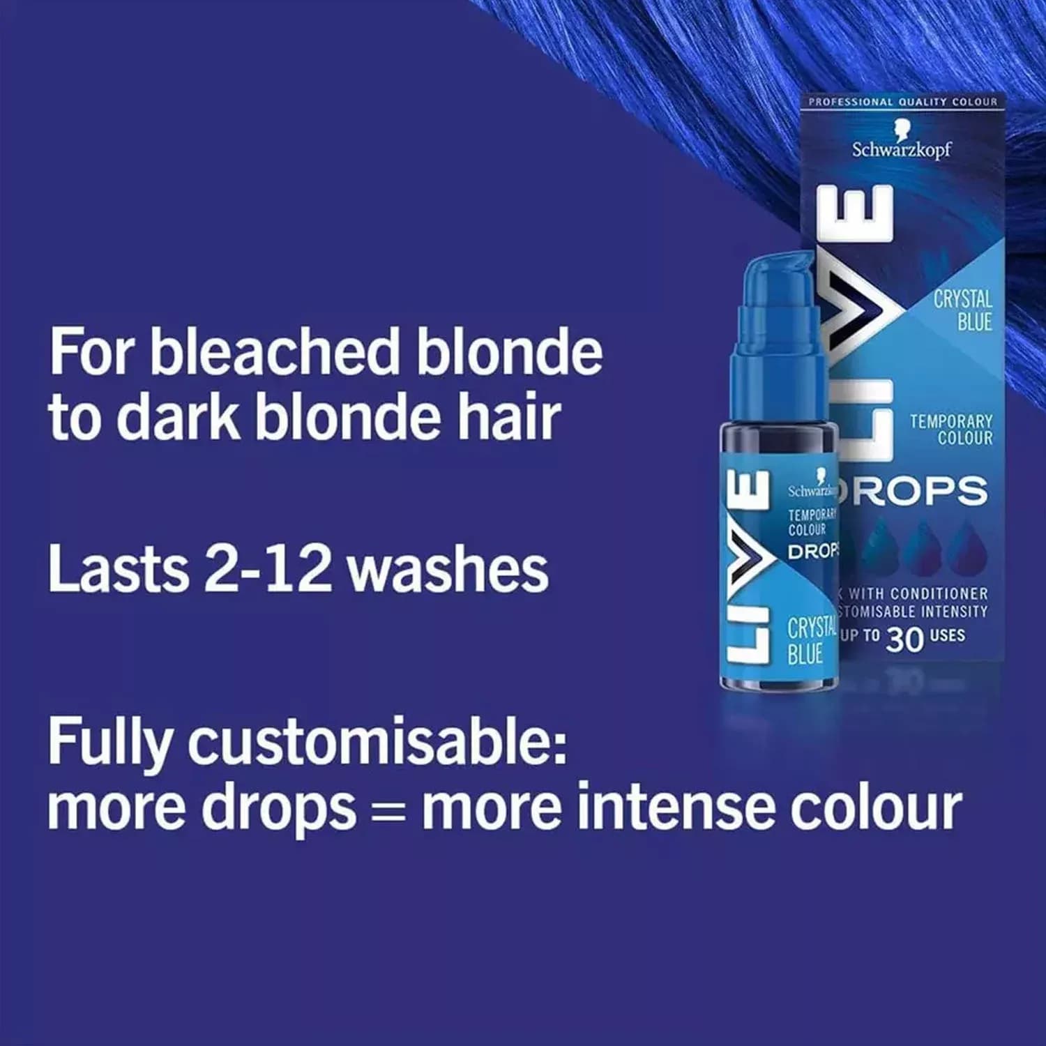 Schwarzkopf LIVE Colour Drops Crystal Blue 30ml