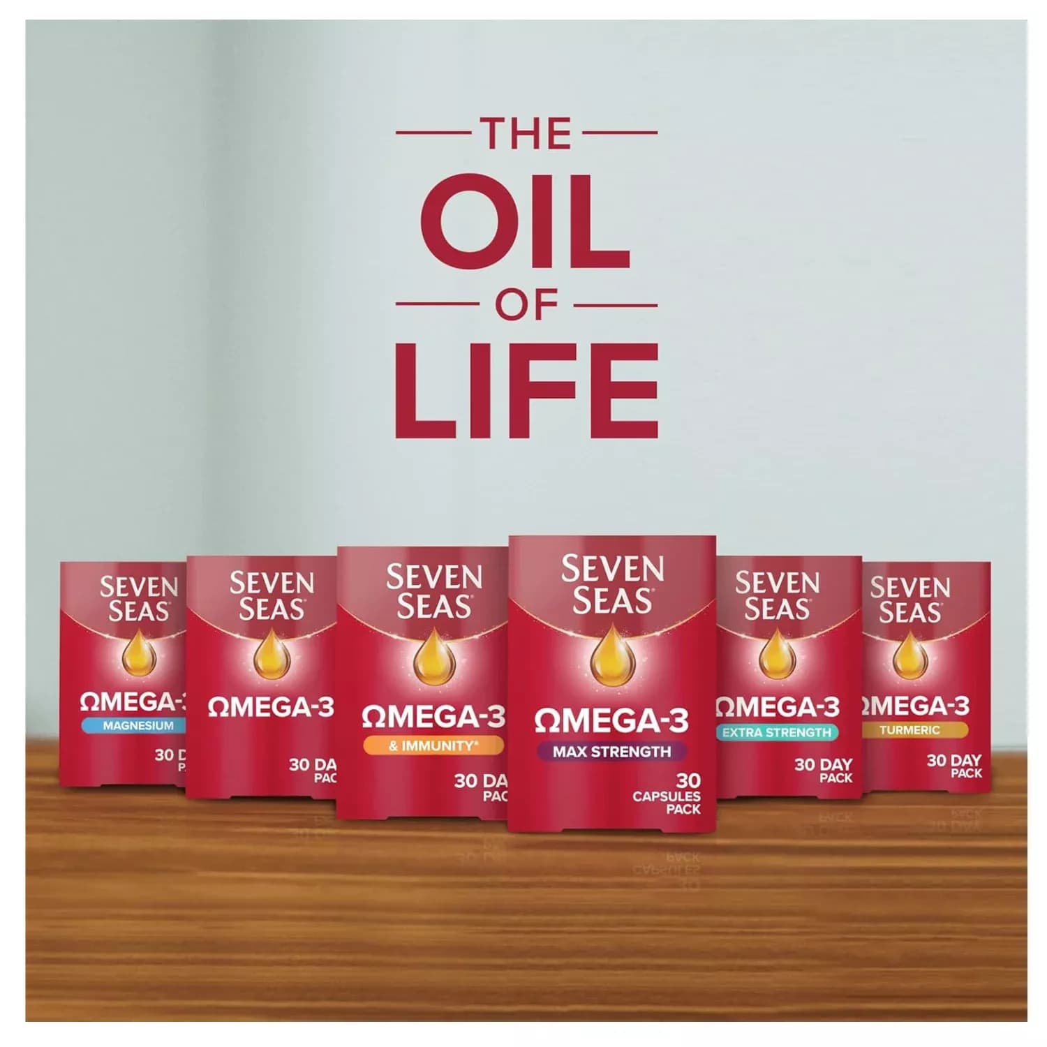 Seven Seas Omega-3 Fish Oil Max Strength with Vitamin D 30 Capsules