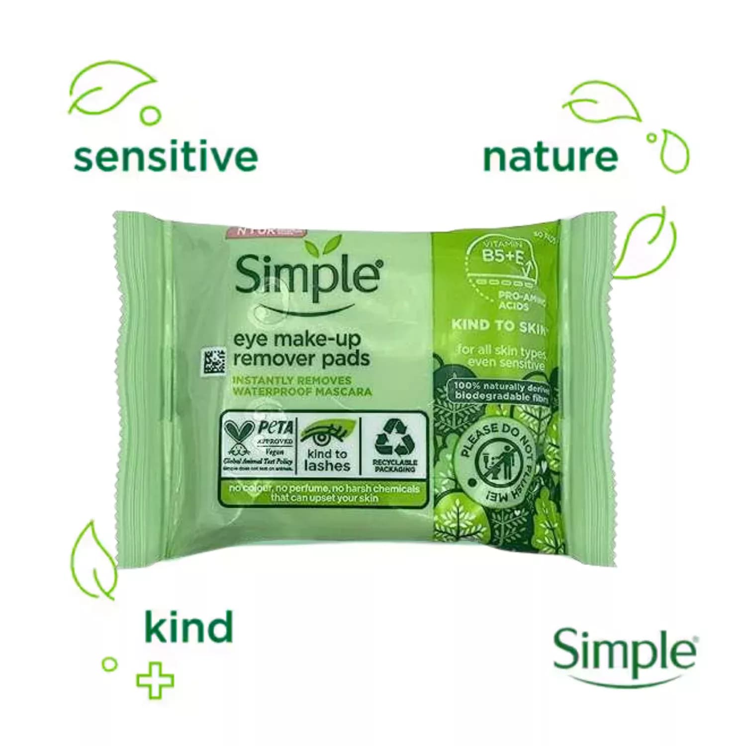 Simple Kind To Eyes Eye Make Up Remover Pads 30 Pieces