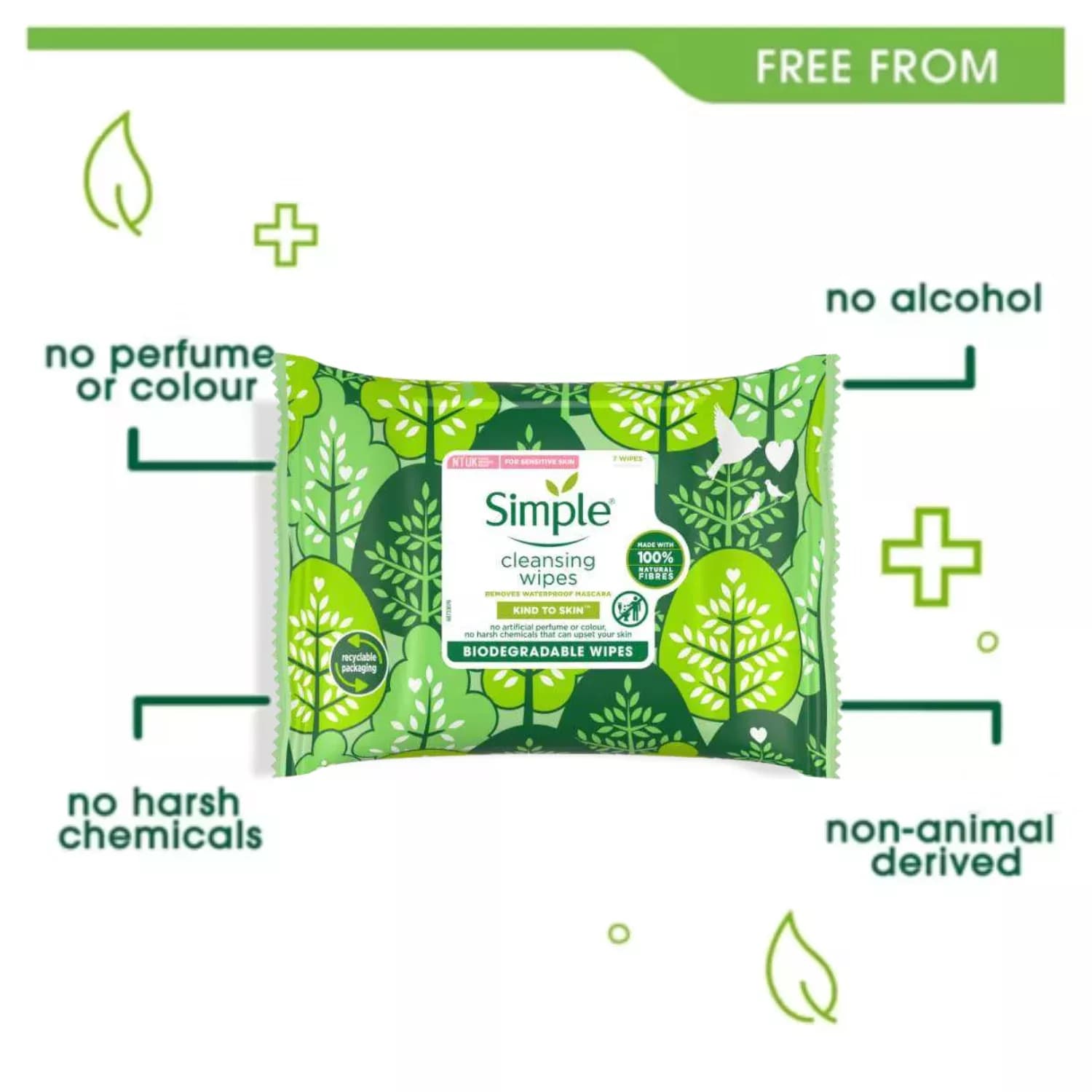 Simple Kind to Skin Cleansing Facial Wipes 7 wipes