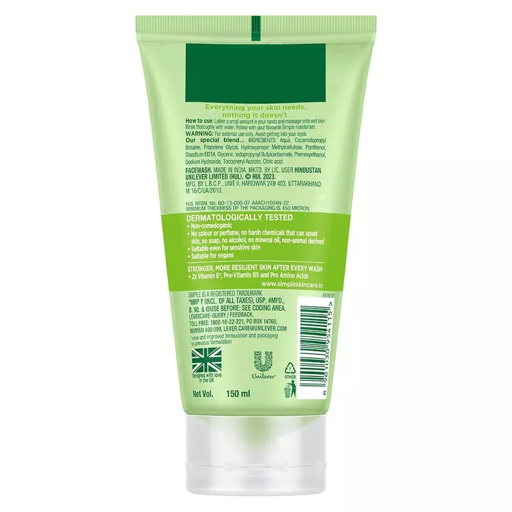 Simple Kind to Skin Facial Wash Gel 150ml