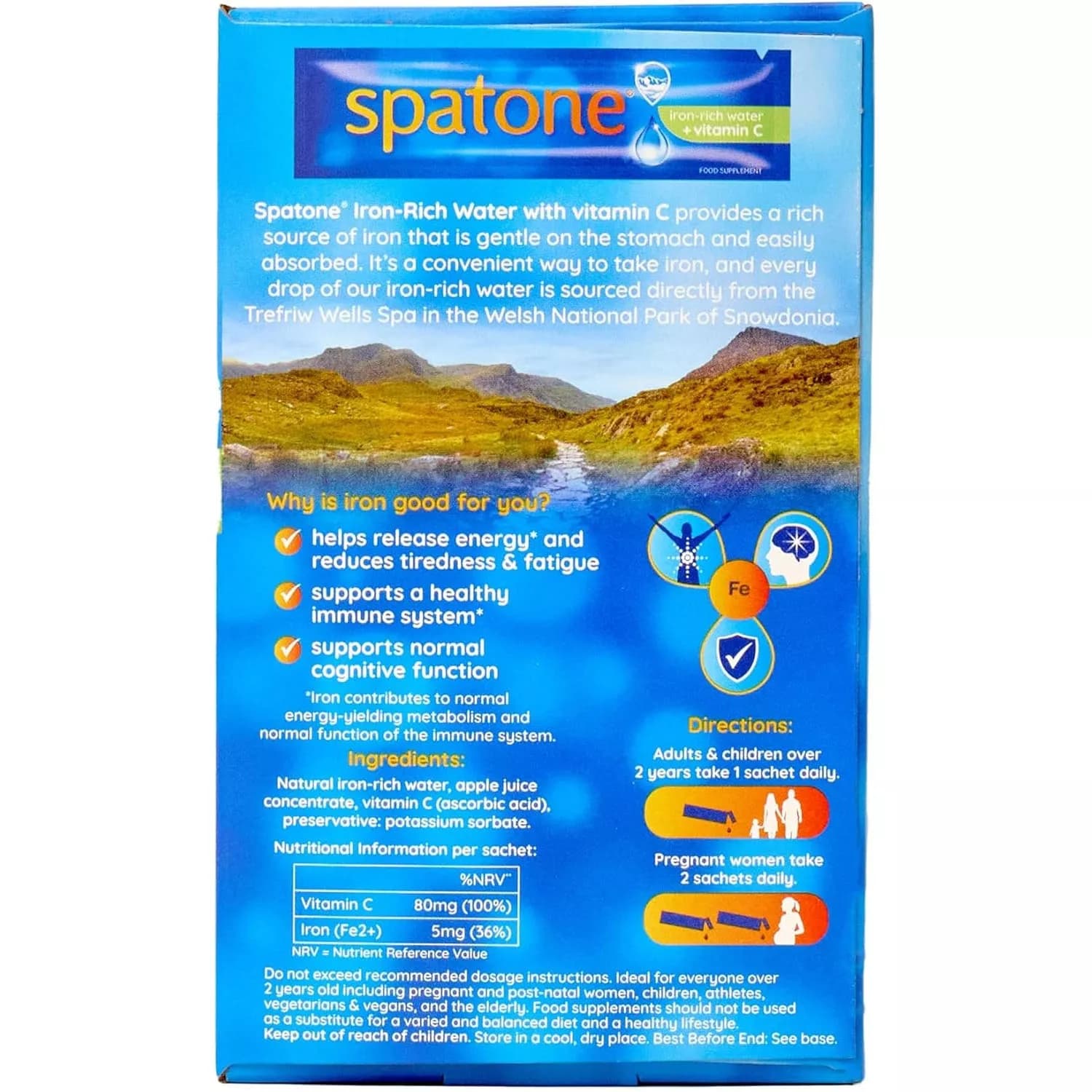 Spatone Natural Iron Supplement + Vitamin C (28 Sachets)